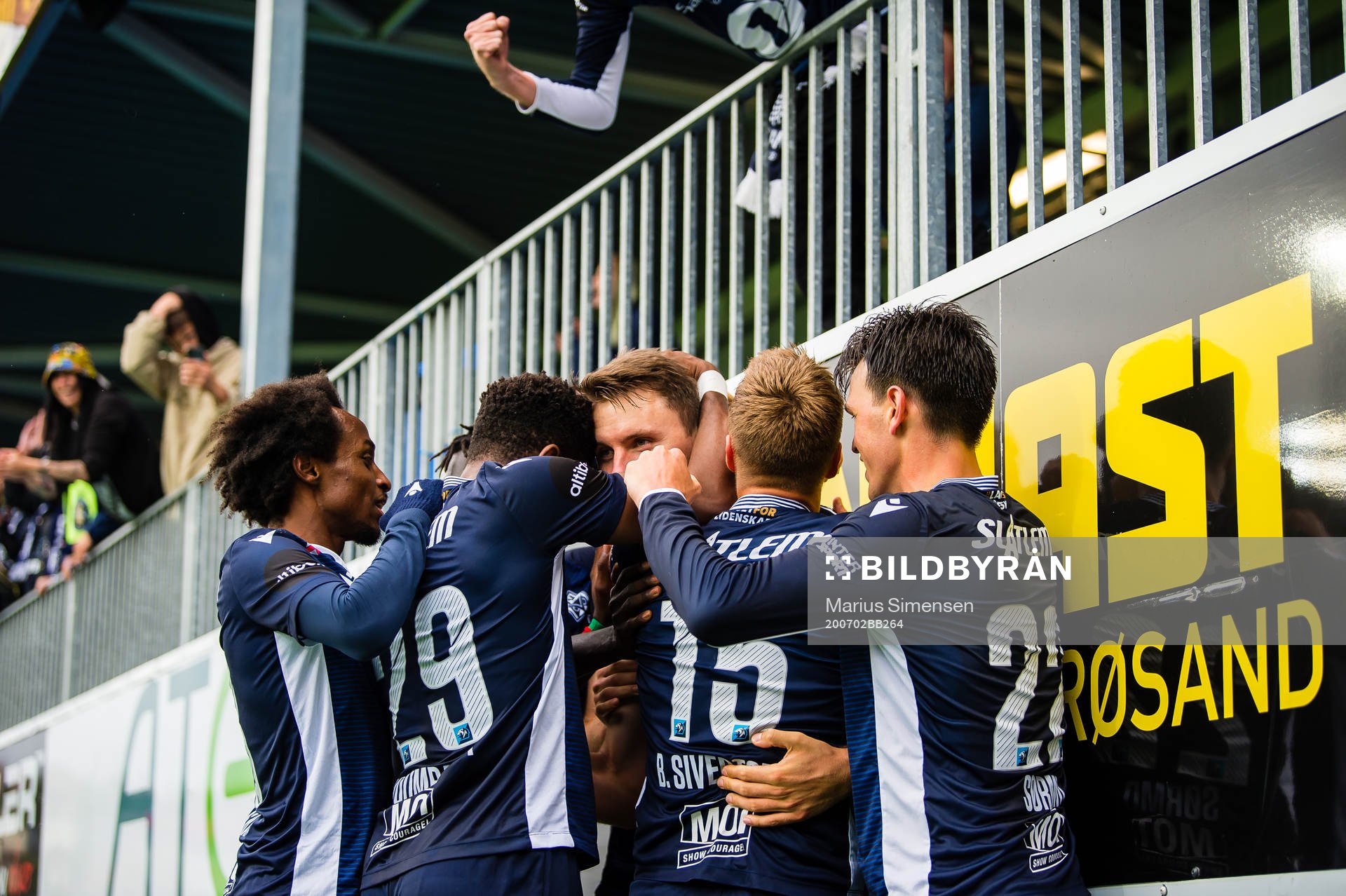 Andreas Eines Hopmark of Kristiansund celebrates