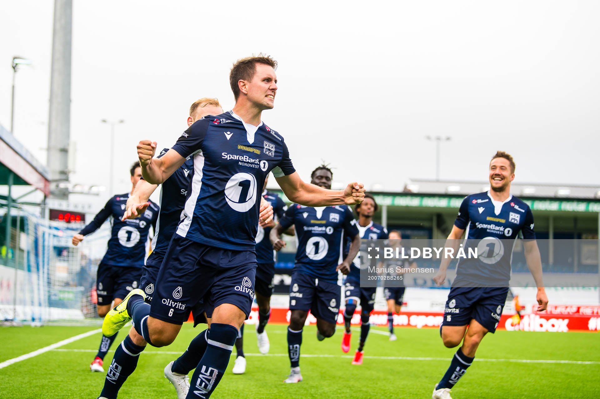 Andreas Eines Hopmark of Kristiansund celebrates