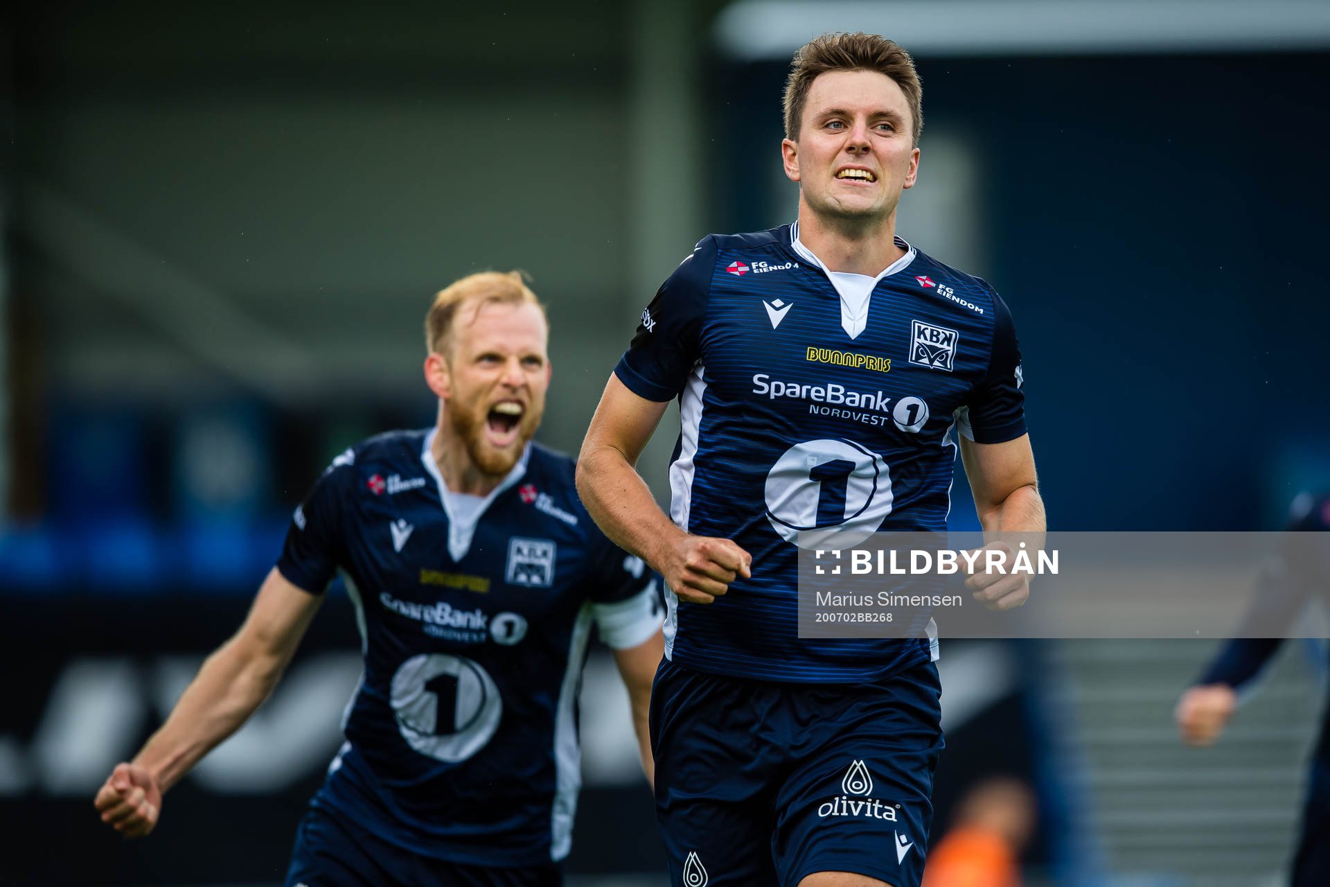 Andreas Eines Hopmark of Kristiansund celebrates