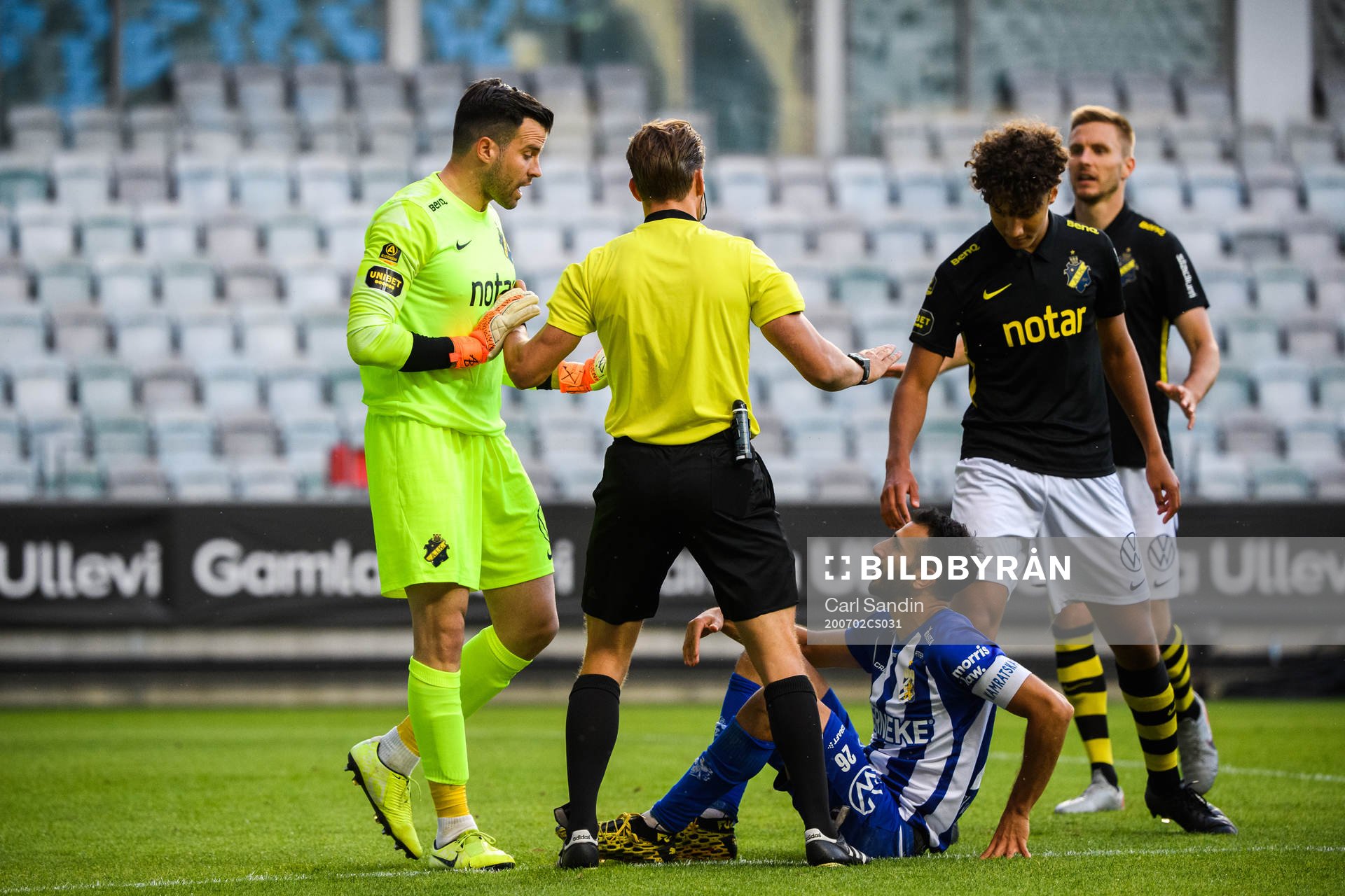 s målvakt Budimir Janosevic och IFK Göteborgs André