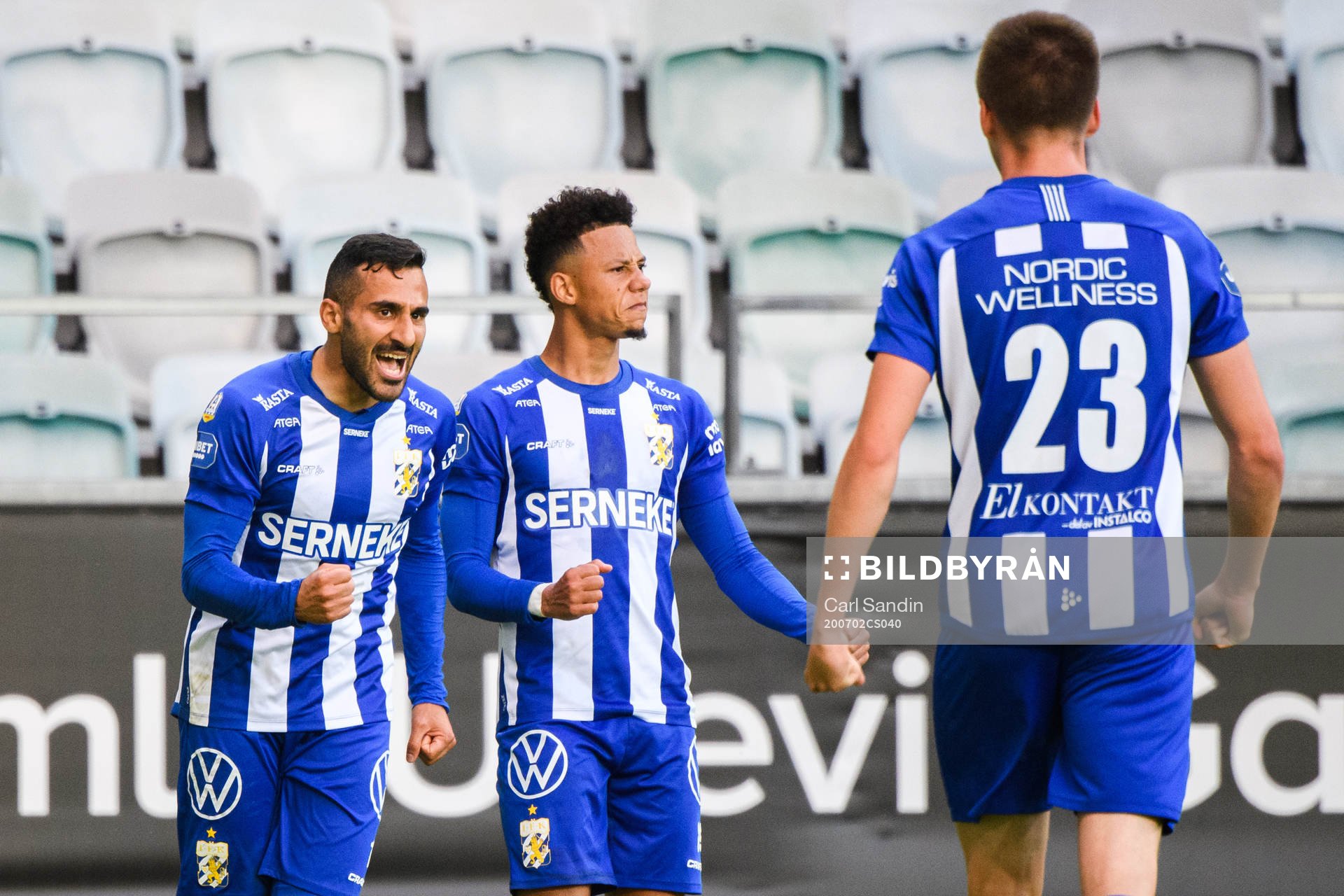 IFK Göteborgs Sargon Abraham och Tobias Sana jublar