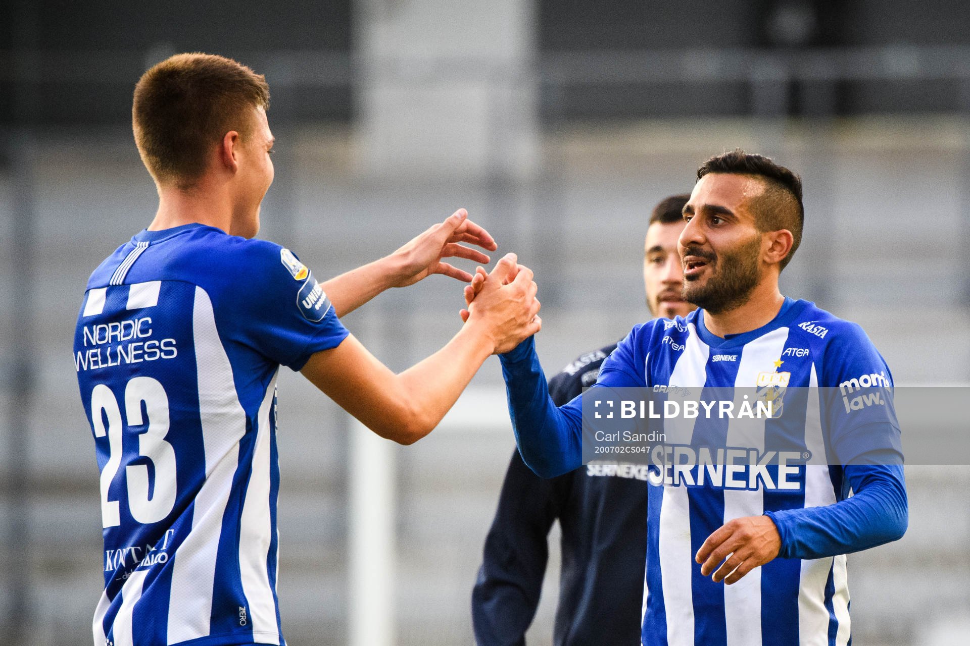 IFK Göteborgs Emil Holm och Sargon Abraham jublar