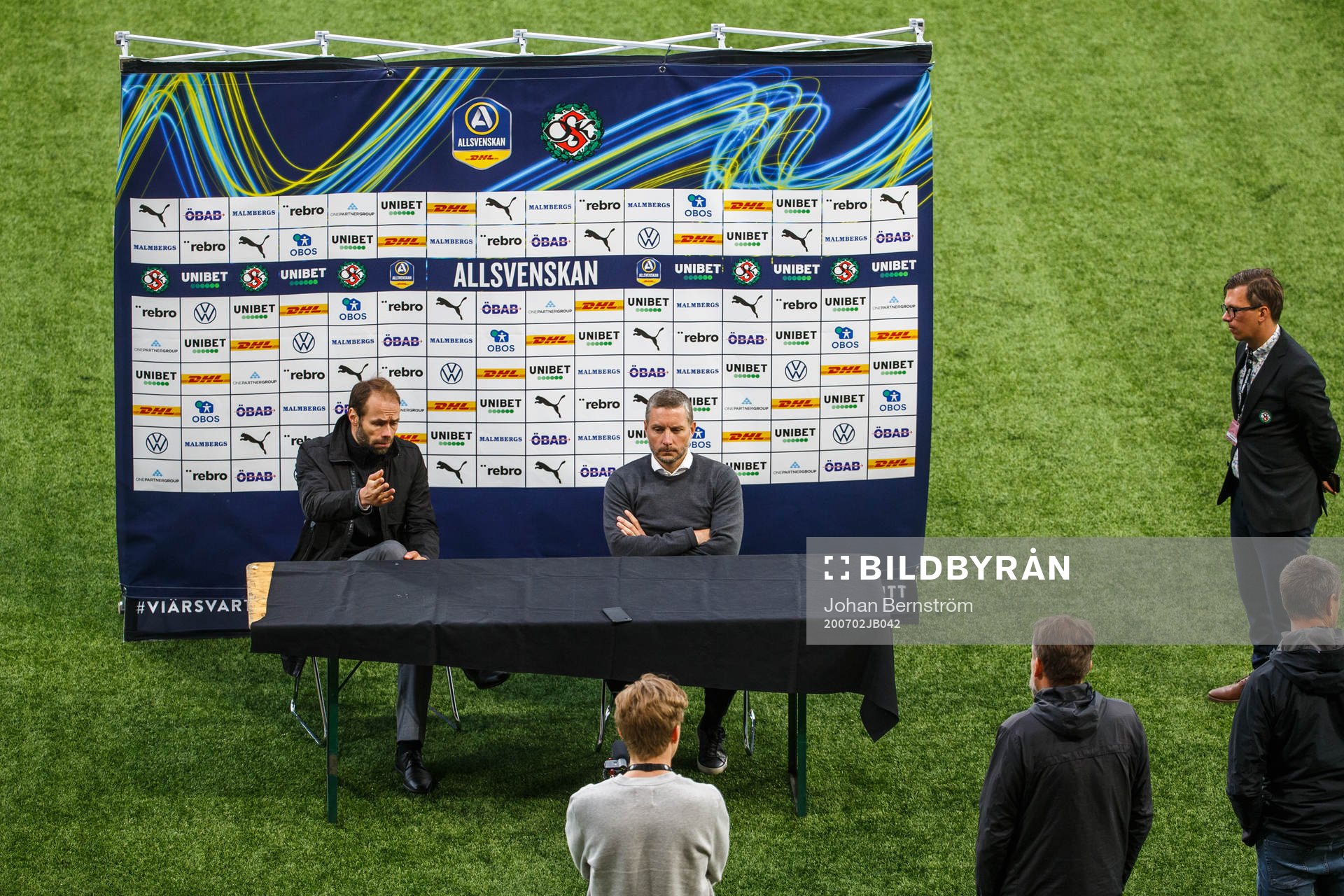 Häckens tränare Andreas Alm och Örebros tränare Axel