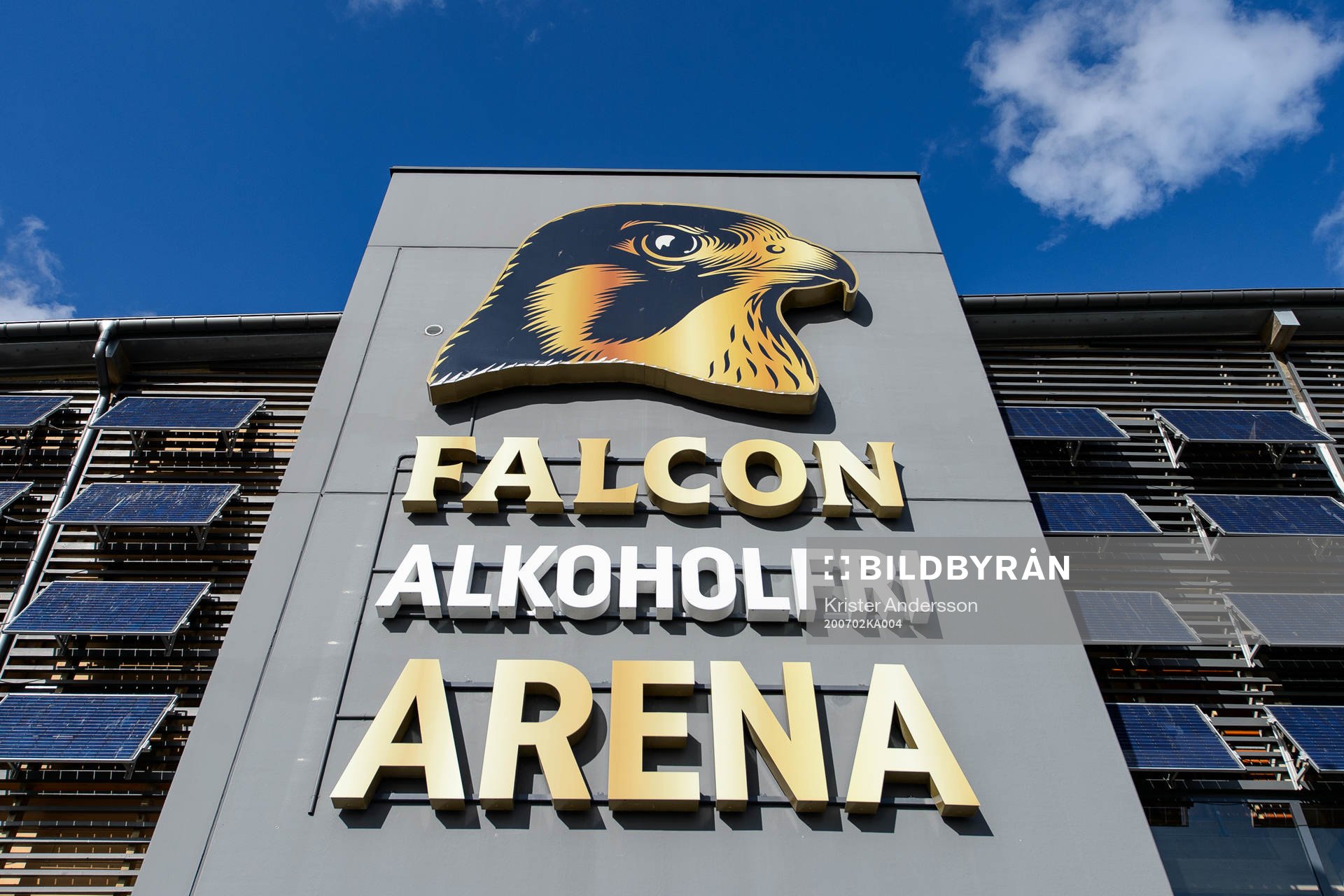 Falcon Alkoholfri Arena före fotbollsmatchen i Allsvenskan