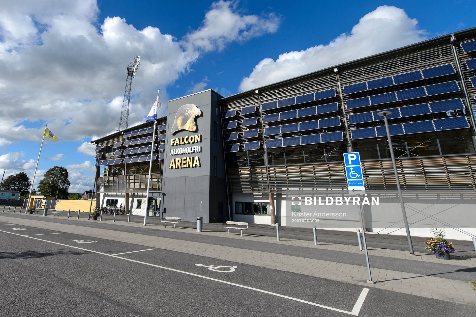 Falcon Alkoholfri Arena före fotbollsmatchen i Allsvenskan