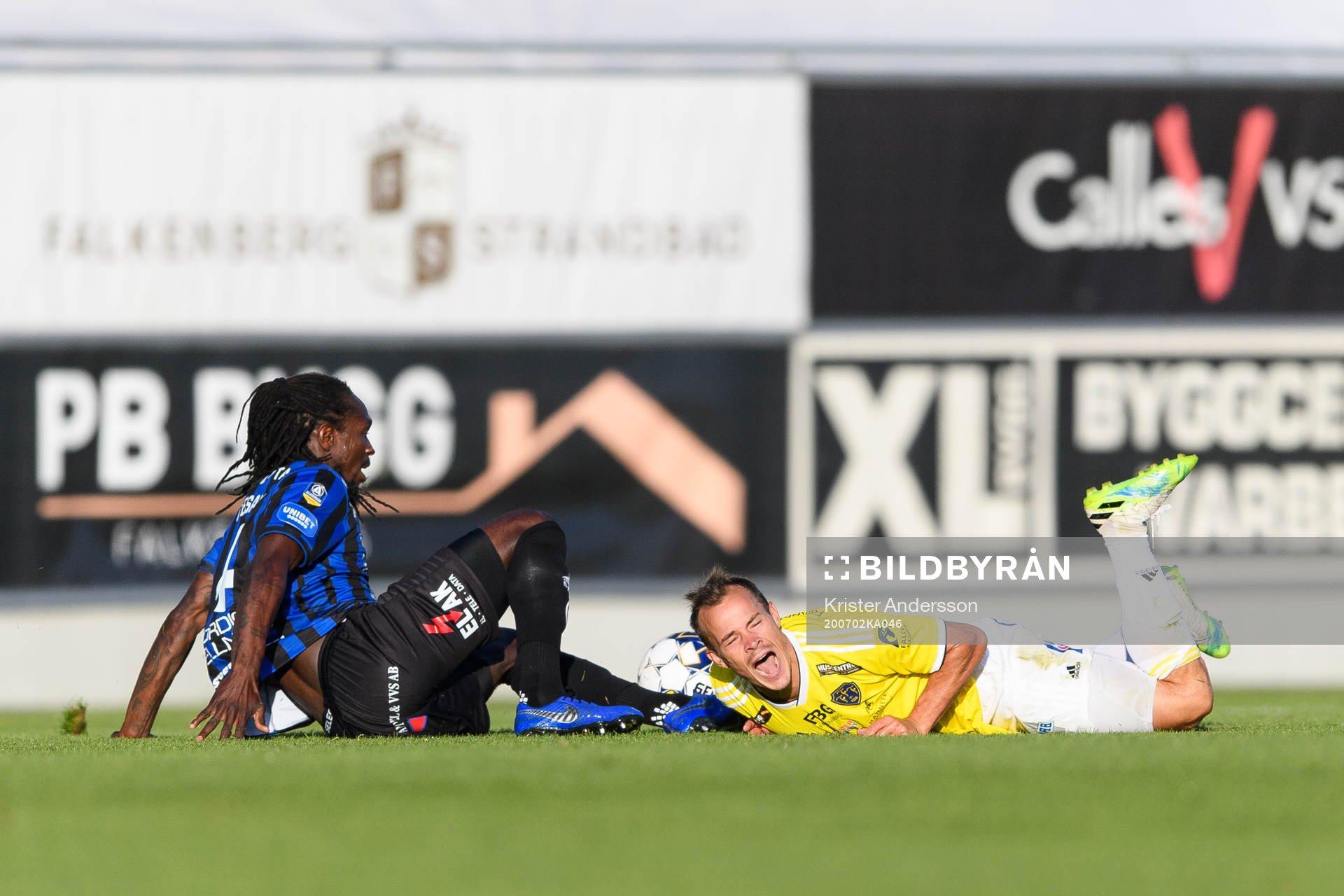 under fotbollsmatchen i Allsvenskan mellan Falkenberg och