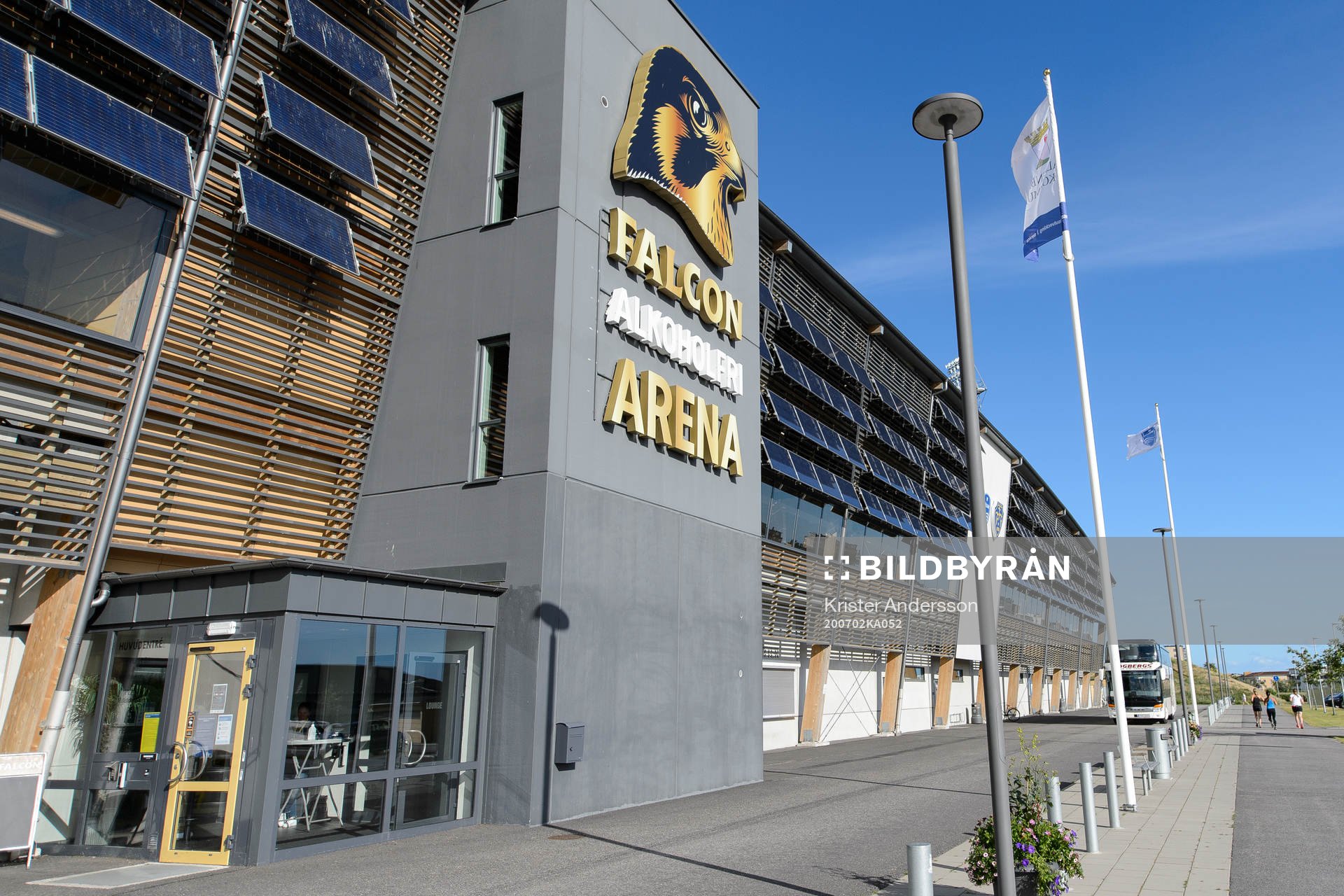 Falcon Alkoholfri Arena före fotbollsmatchen i Allsvenskan