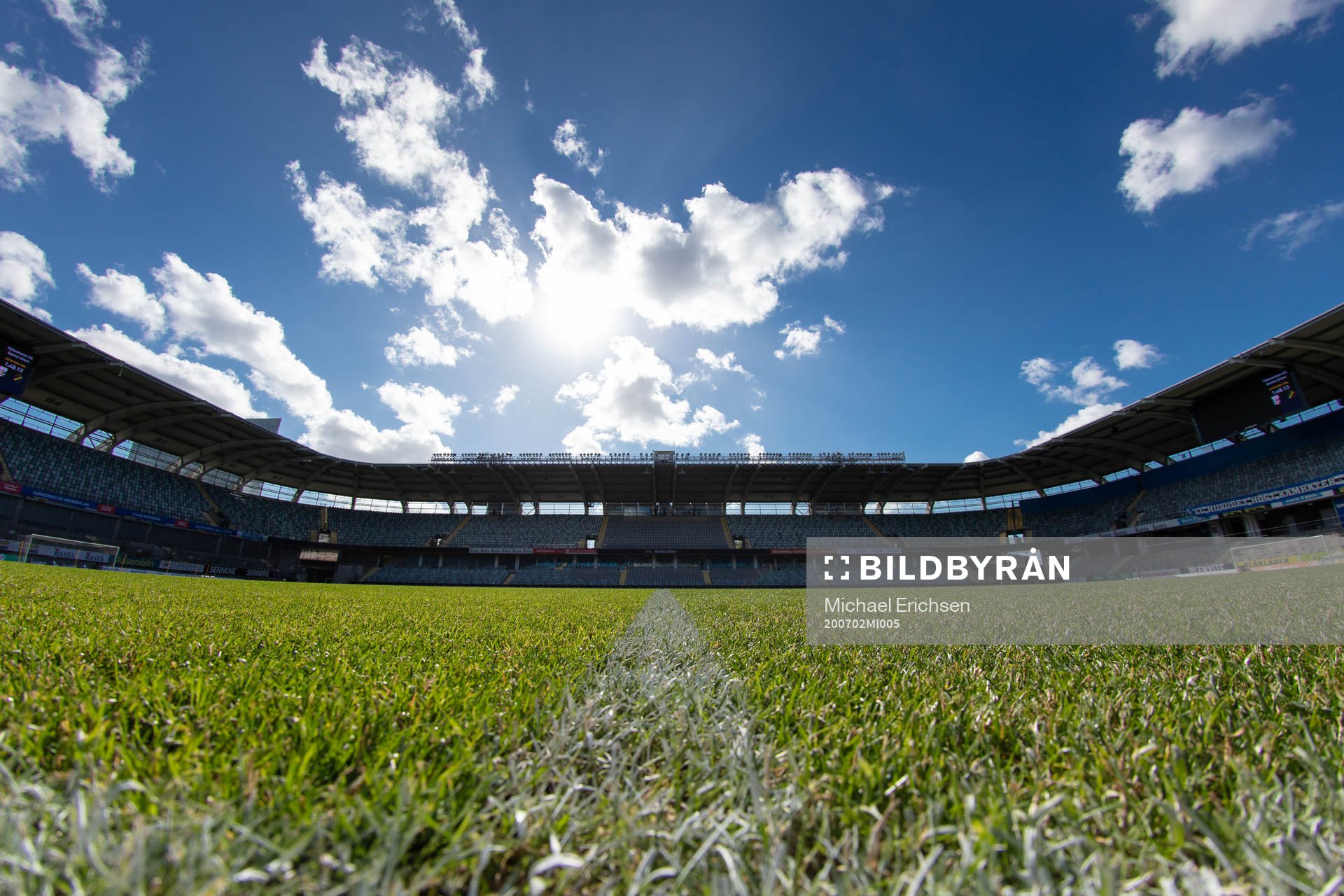 Gamla Ullevi interiört innan fotbollsmatchen i Allsvenskan mellan IFK Göteborg och AIK den 2 juli 2020 i Göteborg.