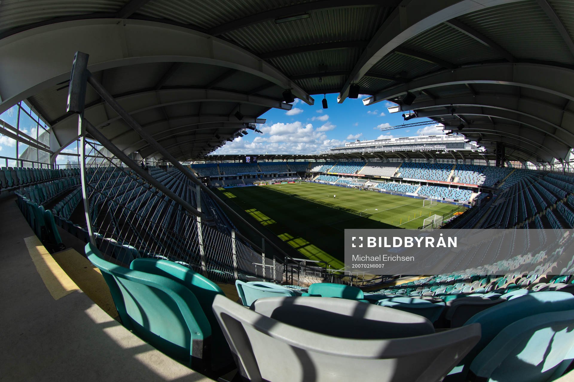 Gamla Ullevi interiört innan fotbollsmatchen i Allsvenskan mellan IFK Göteborg och AIK den 2 juli 2020 i Göteborg.