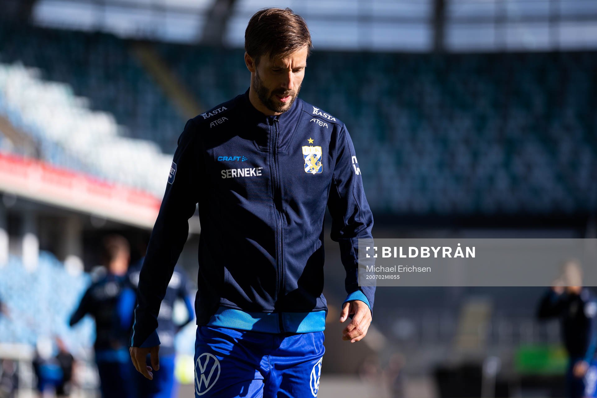 IFK Göteborgs Mattias Bjärsmyr innan fotbollsmatchen i