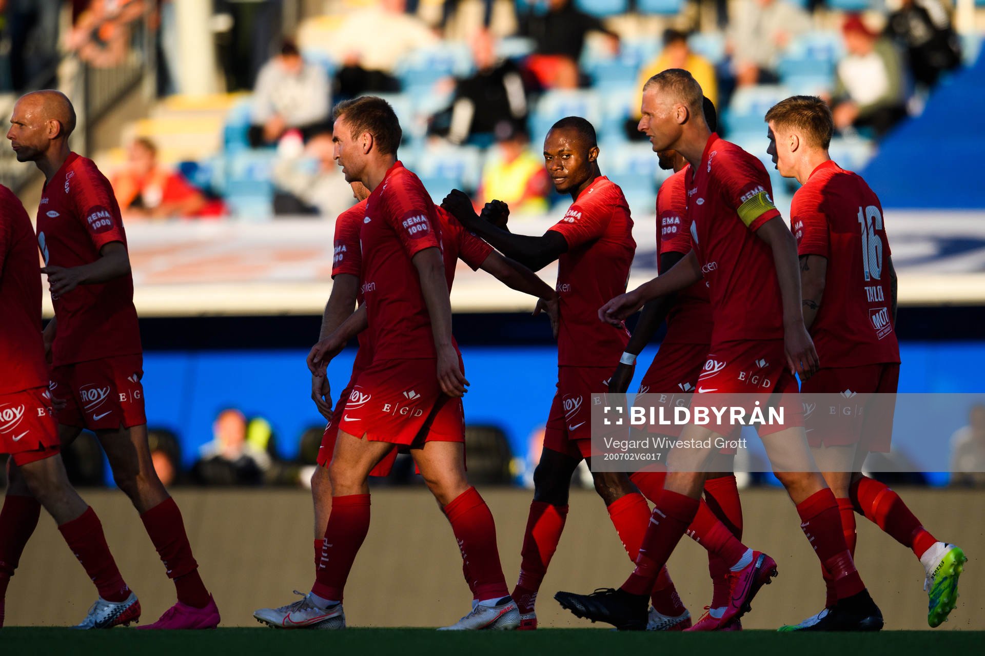 Gilbert Koomson of Brann celebrates the 0-1 goal