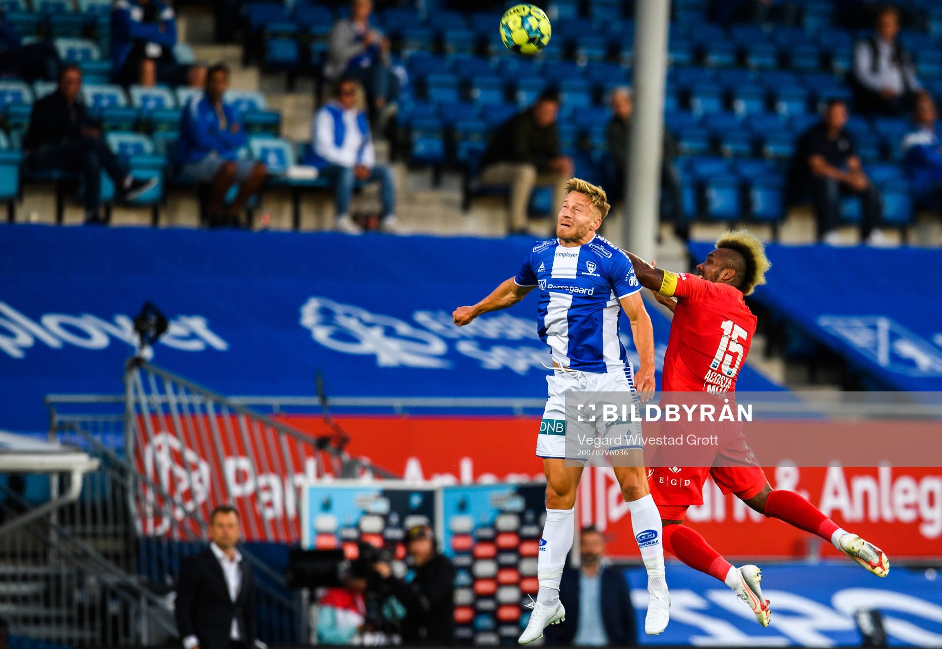Alexander Ruud Tveter of Sarpsborg and Bismar Acosta of