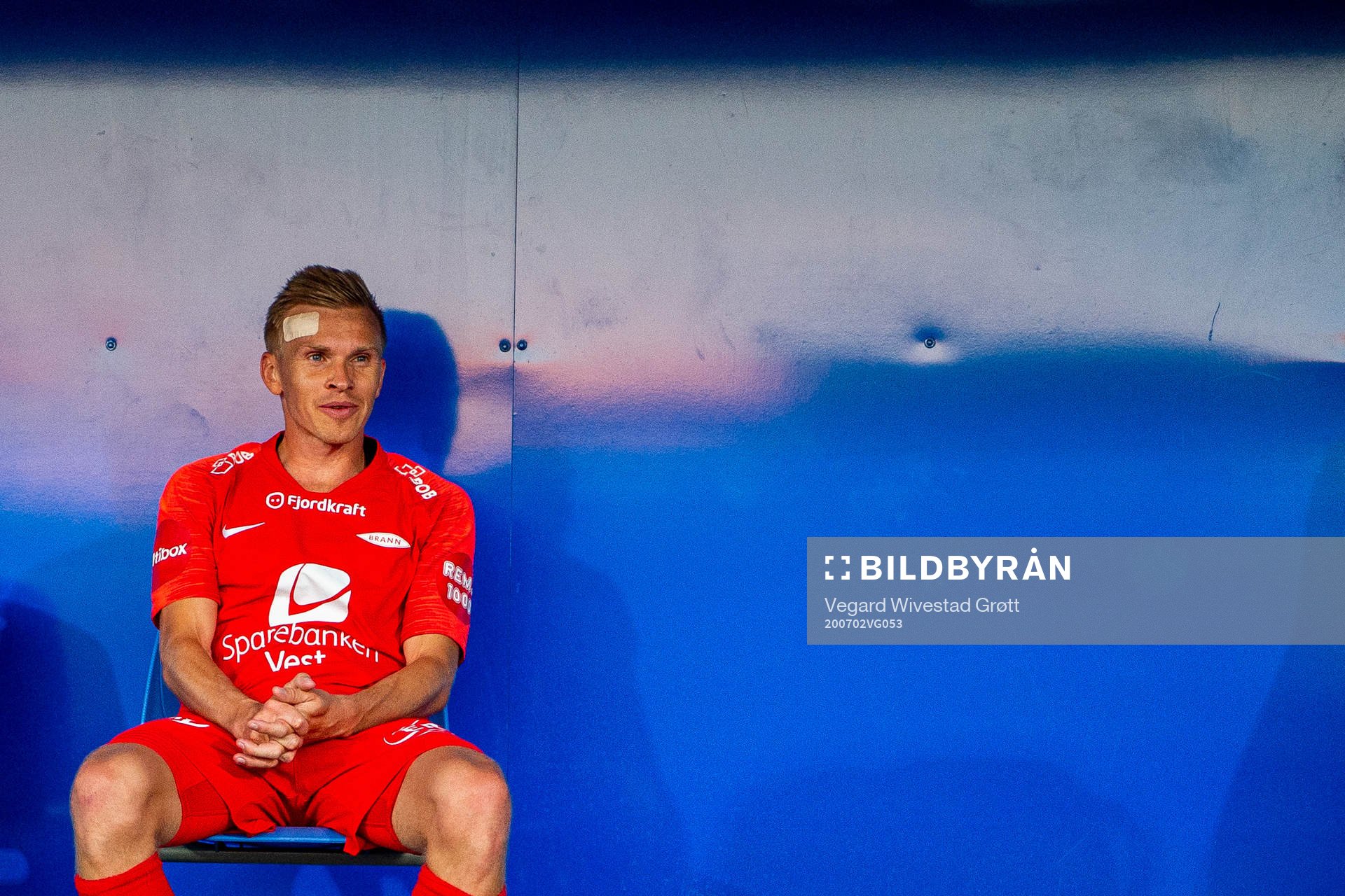Taijo Teniste of Brann after the Eliteserien football match between Sarpsborg 08 and Brann on July 2, 2020 in Sarpsborg.