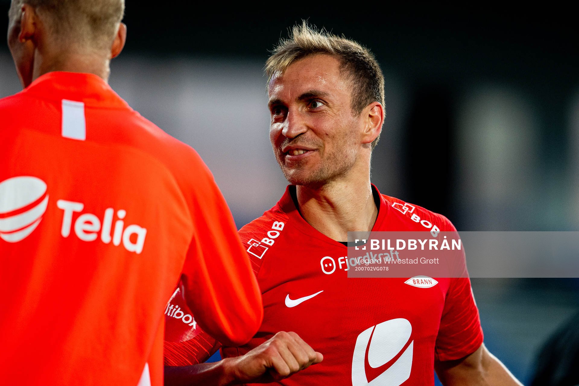 Amer Ordagic of Brann after the Eliteserien football match between Sarpsborg 08 and Brann on July 2, 2020 in Sarpsborg.