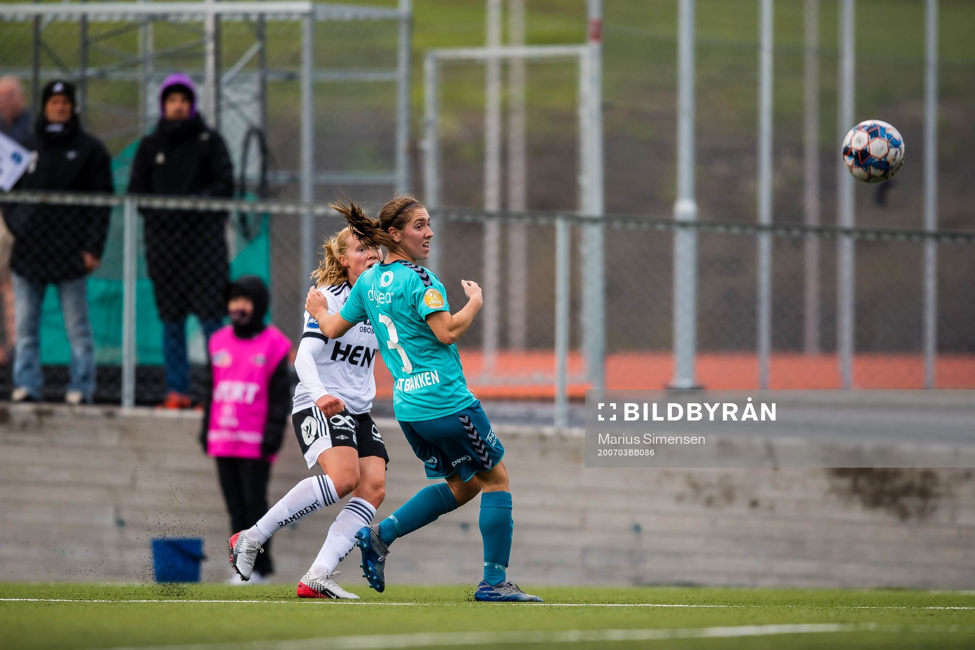 Julie Blakstad of Rosenborg scores the 1-1 goal