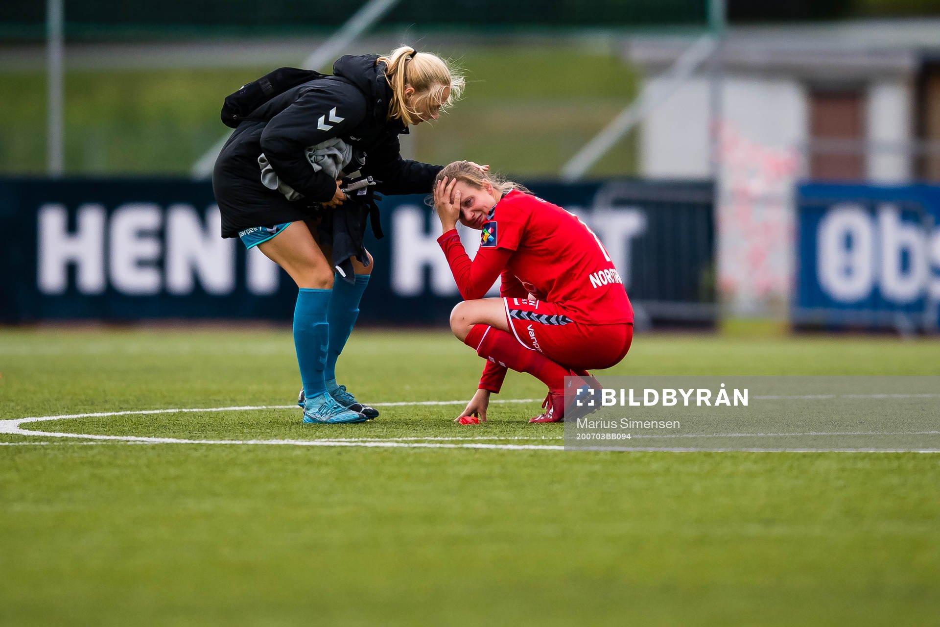 Goalkeeper Ida Norstrøm of LSK Kvinner looks dejected