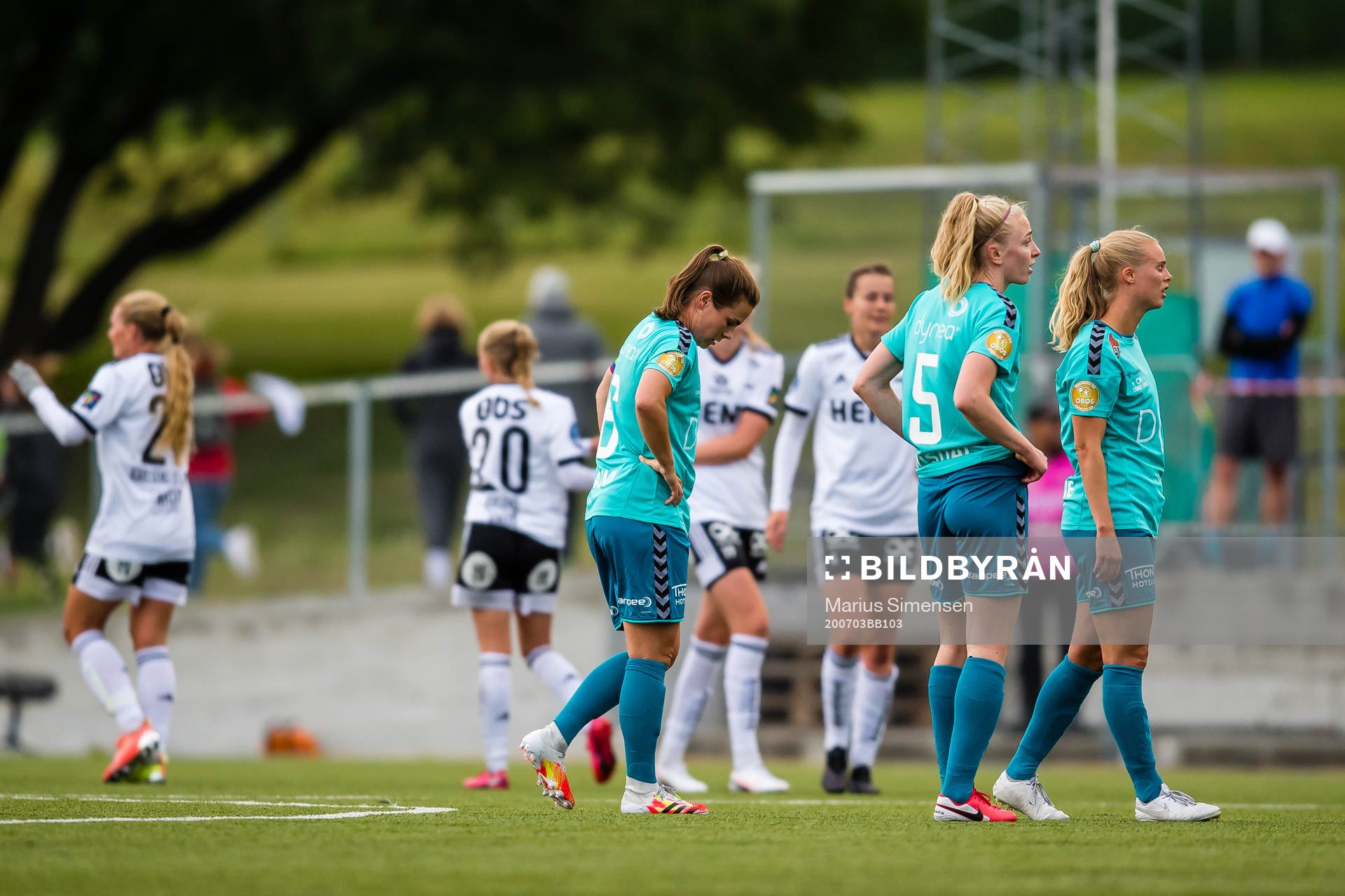 Emilie Bosshard Haavi of LSK Kvinner looks dejected