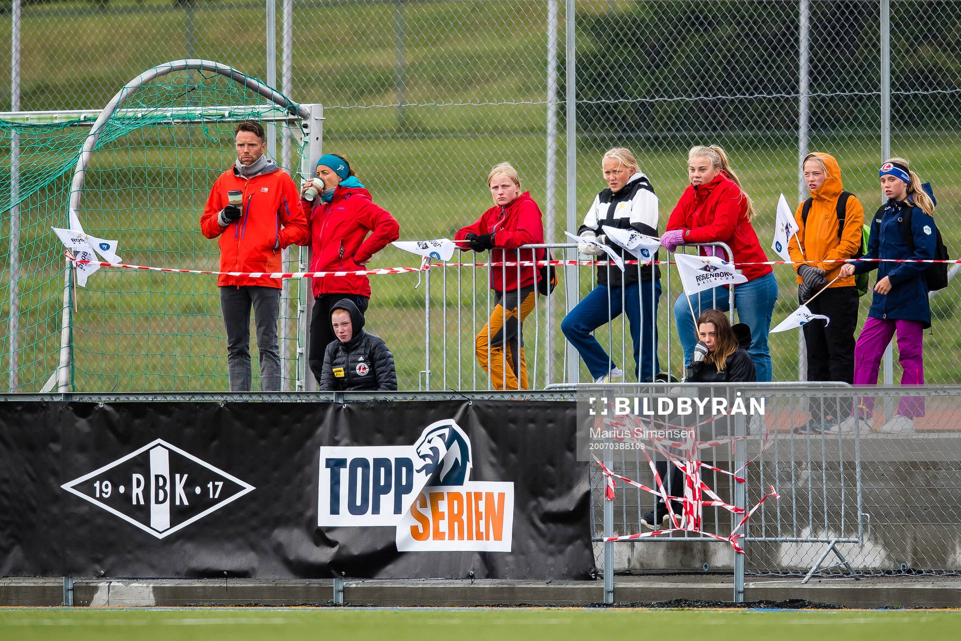 Spectators in the stands