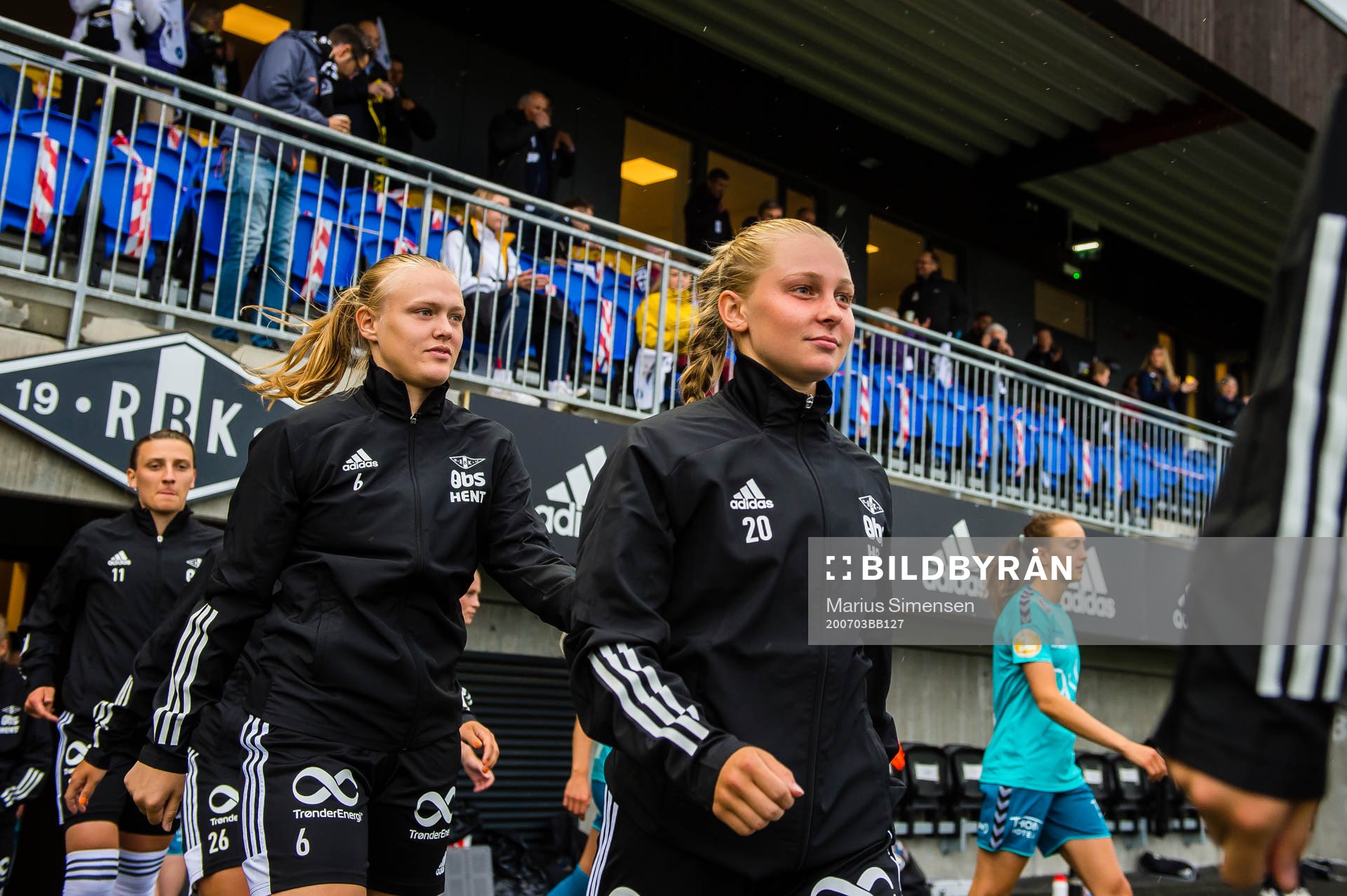 Elin Åhgren Sørum and Emilie Marie Joramo of Rosenborg