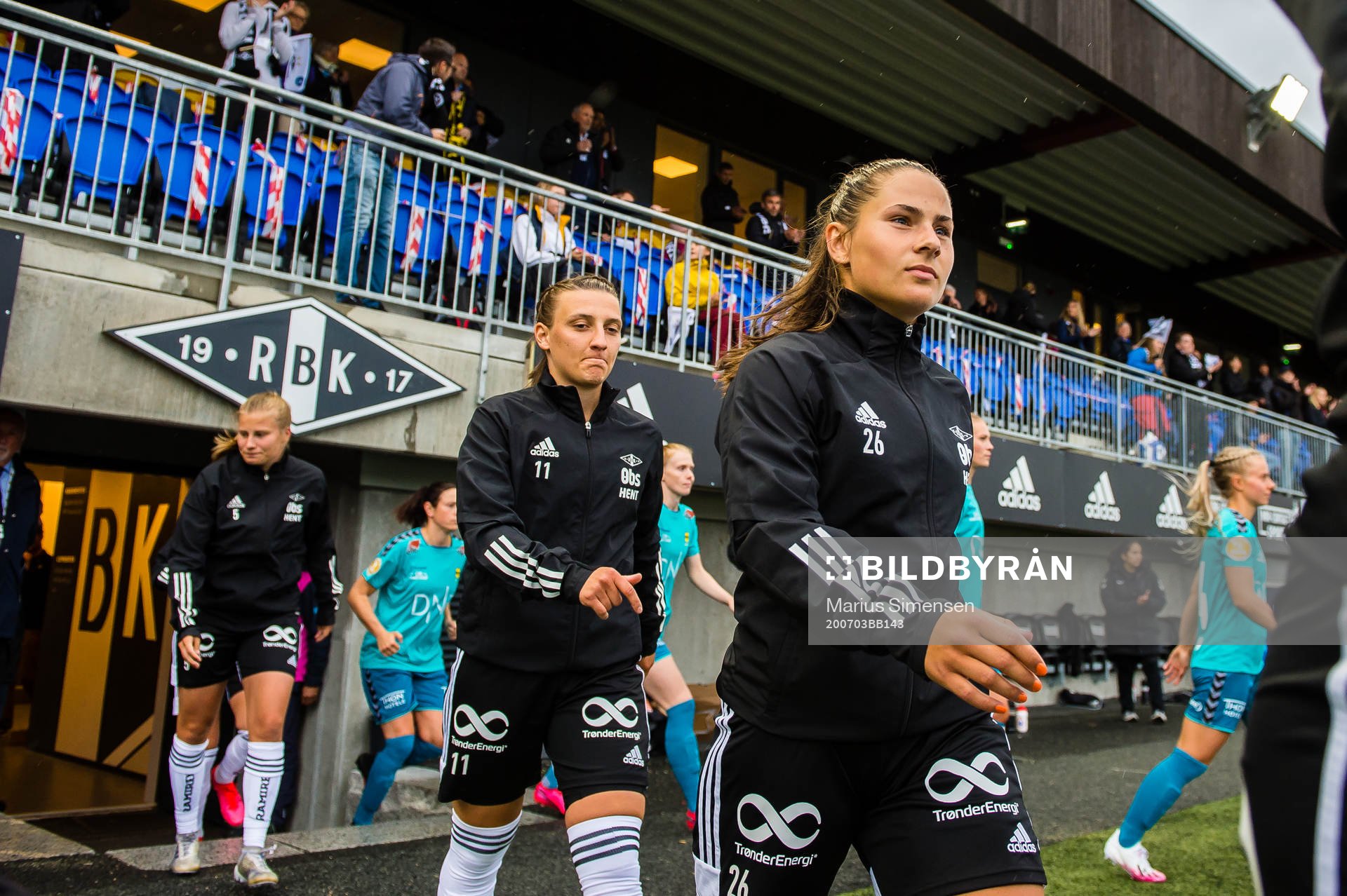 Marita Olsen of Rosenborg ahead of the Toppserien football match between Rosenborg and LSK Kvinner on July 3, 2020 in Trondheim.