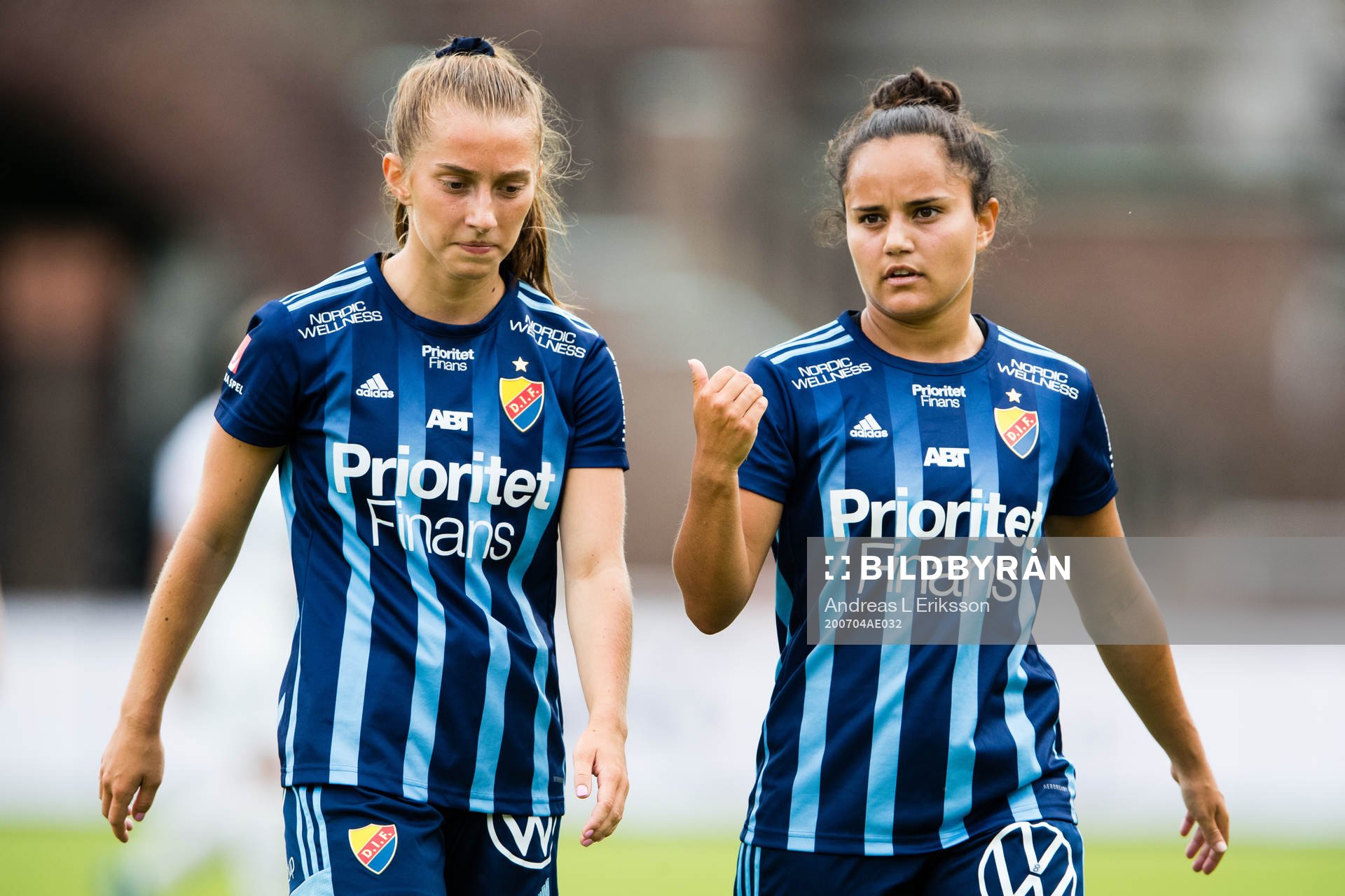 Djurgårdens Tilde Lindwall och Malin Diaz