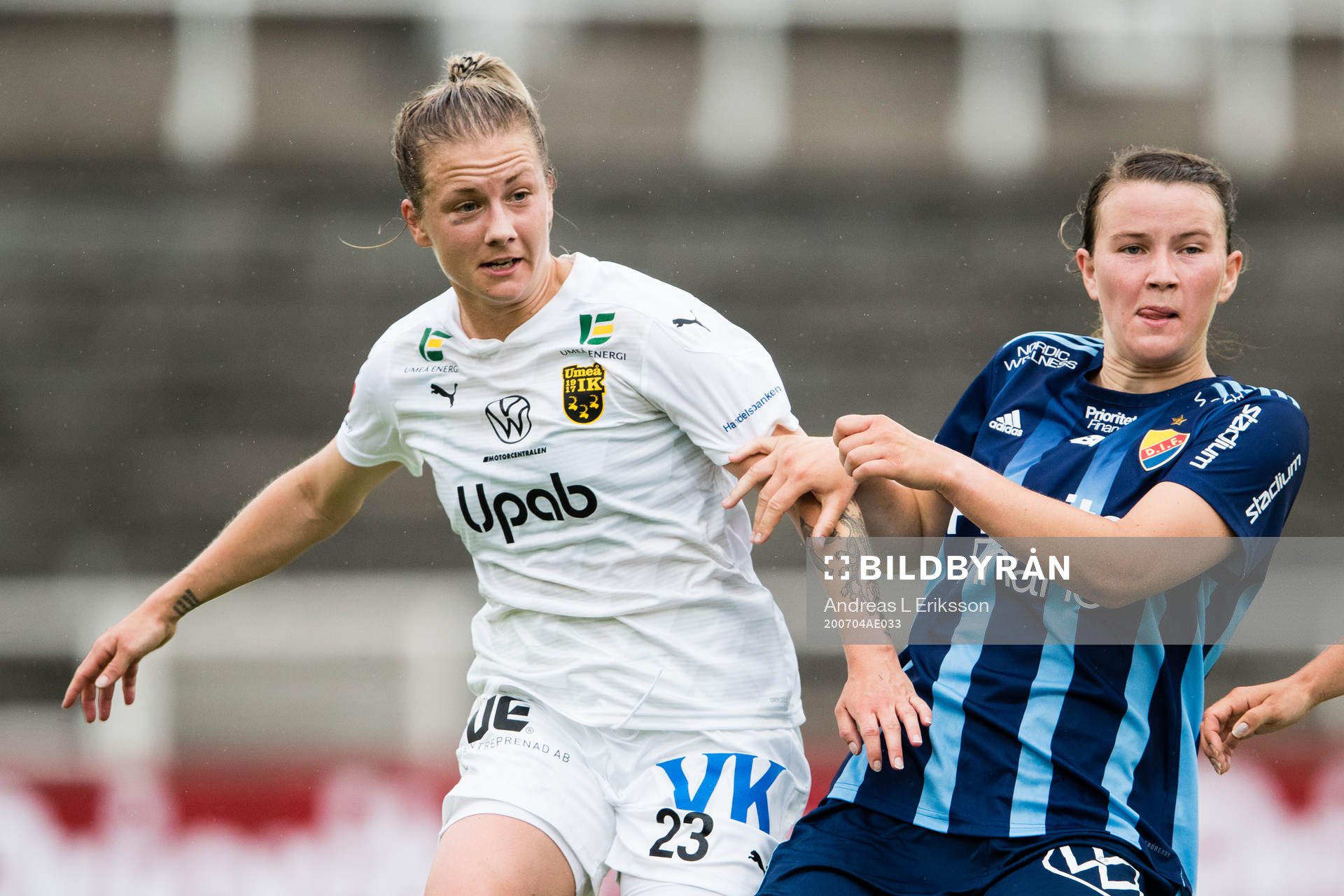 Umeås Emma Åberg-Zingmark och Djurgårdens Frida Boriero