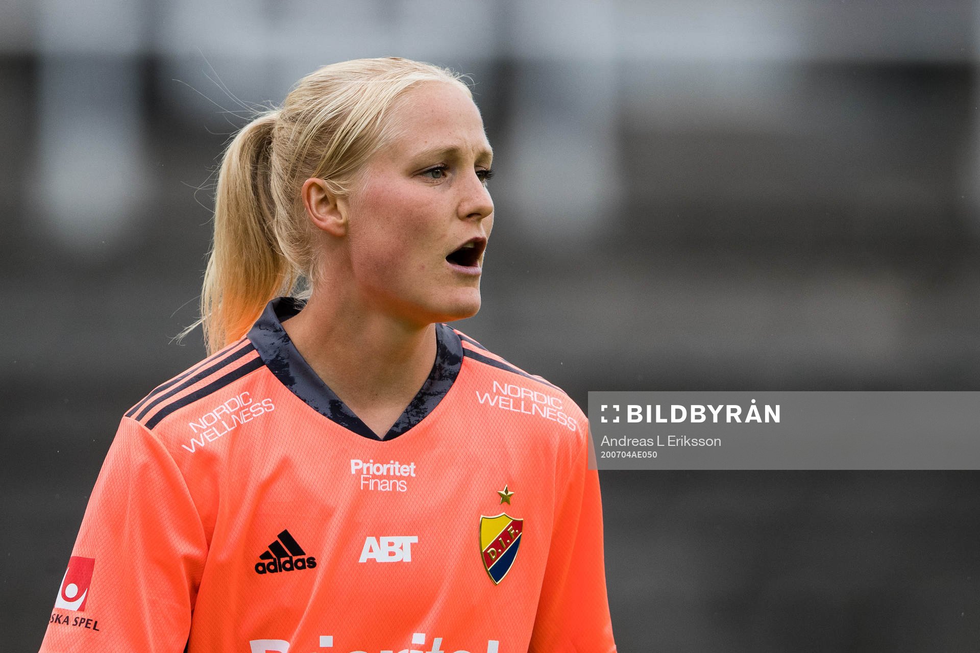 Djurgårdens målvakt Kathrine Østergaard Larsen