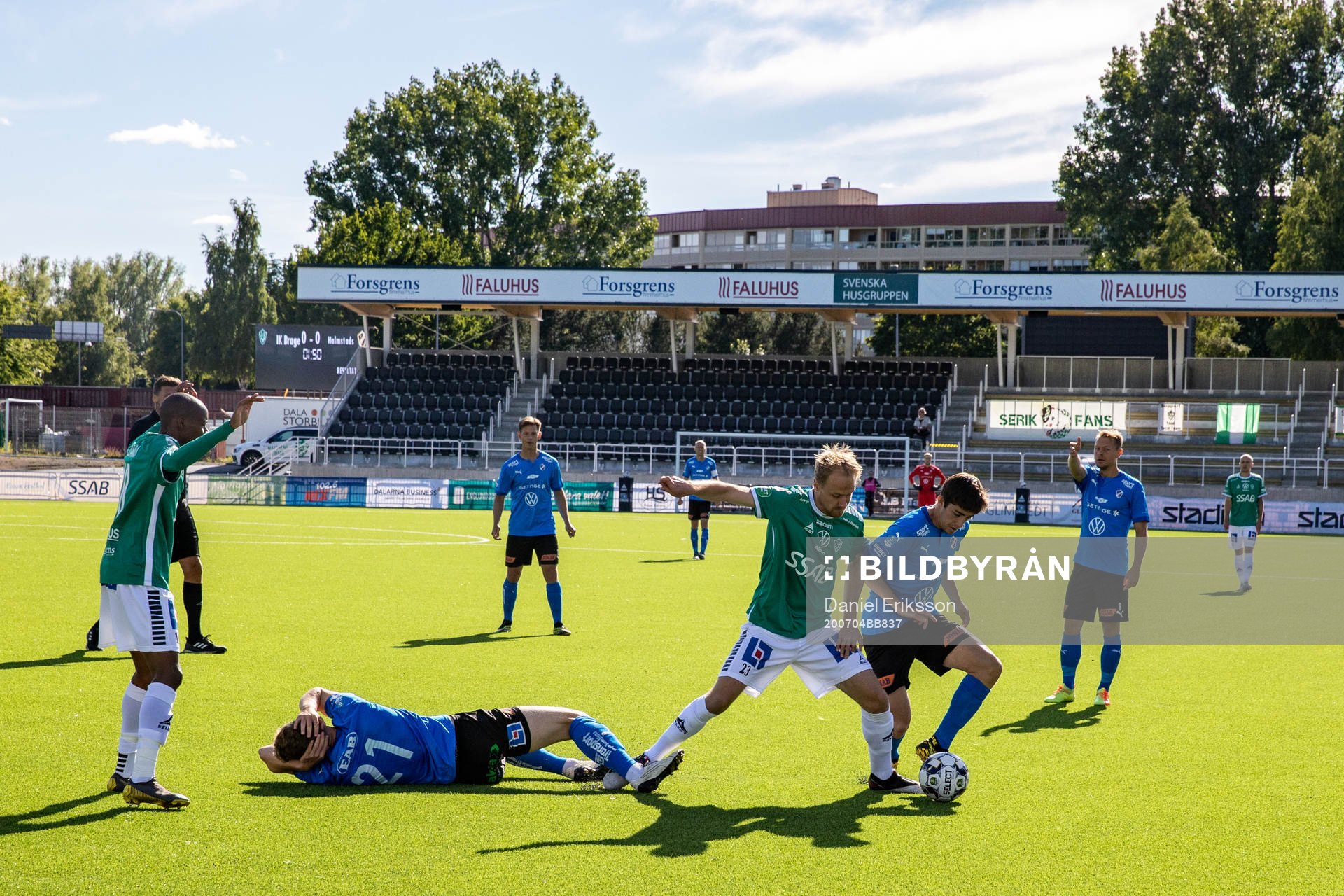 Halmstads Andreas Bengtsson skada och Brages Oscar Lundin