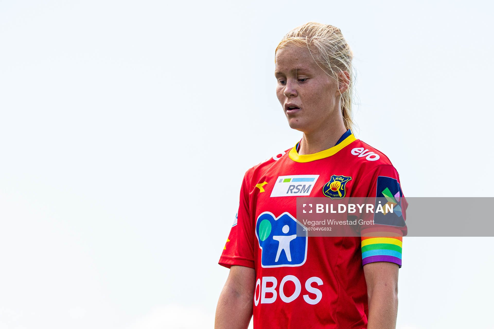 Kathrine Winnem Jørgensen of Røa looks dejected at half