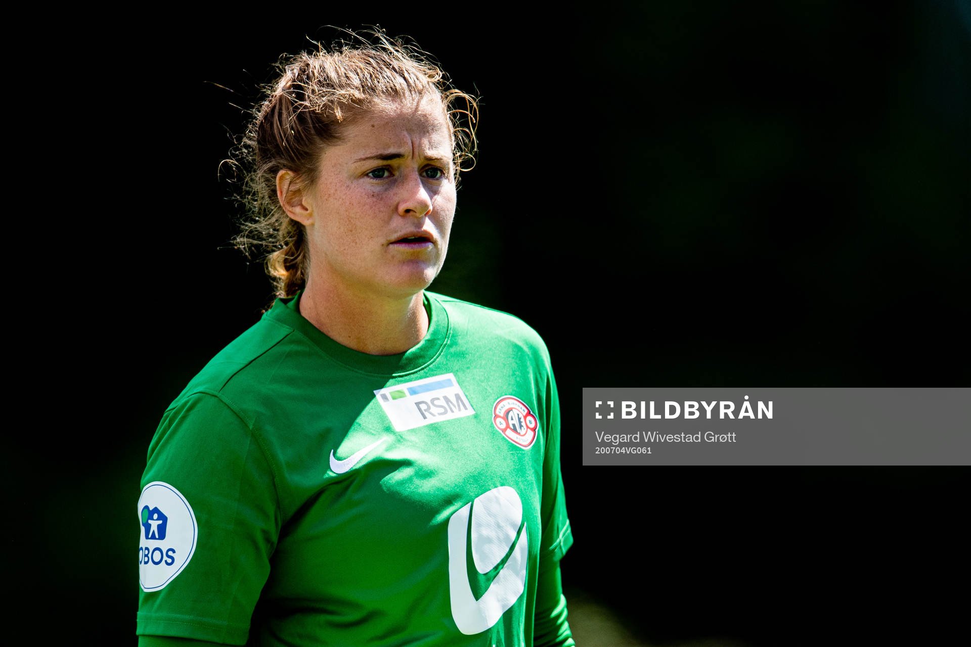 Goalkeeper Teagan Micah of Arna-Bjørnar during the Toppserien football match between Røa and Arna-Bjørnar on July 4, 2020 in Oslo.