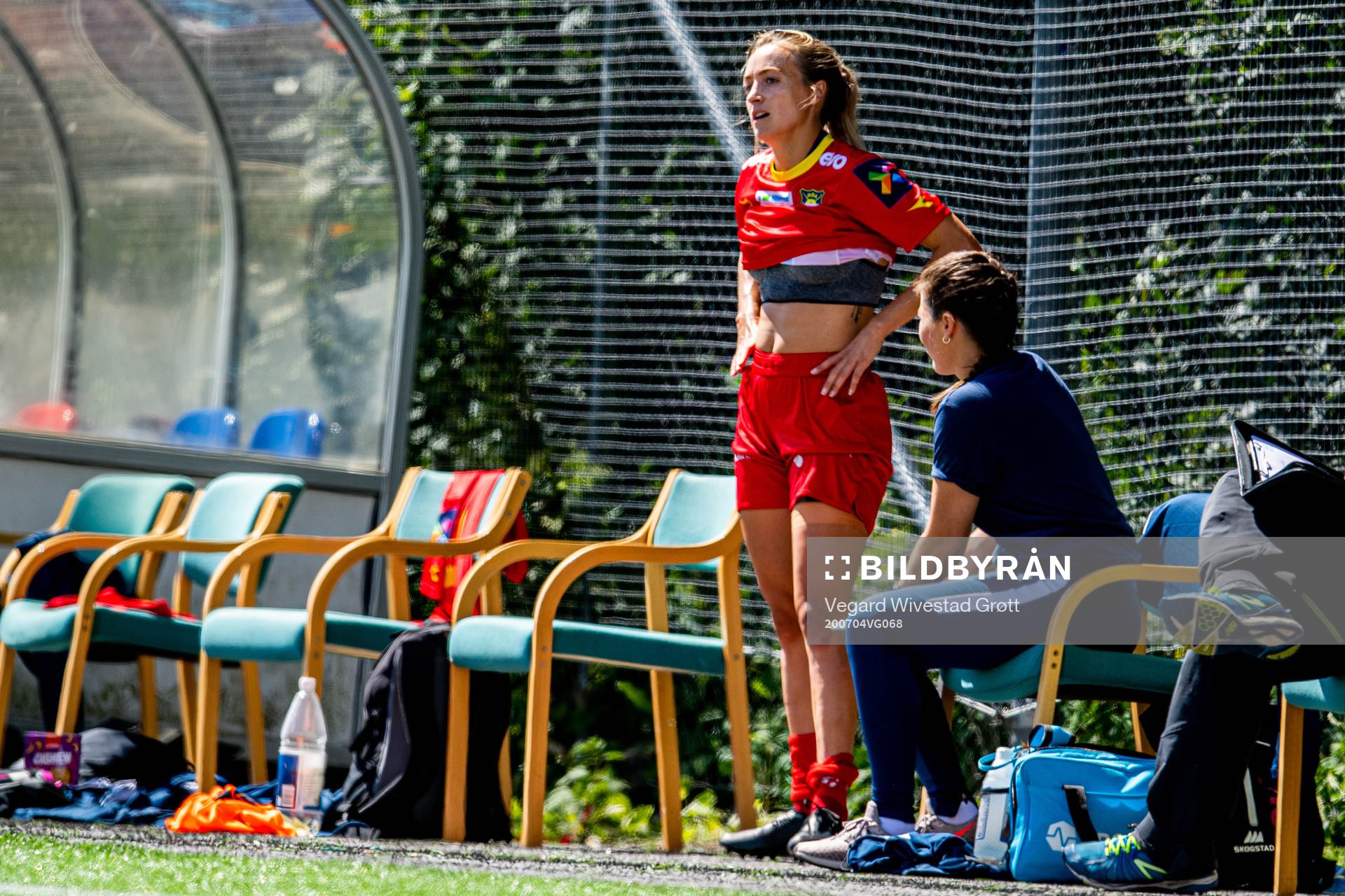 Hanna Terry of Røa after being substituted during the Toppserien football match between Røa and Arna-Bjørnar on July 4, 2020 in Oslo.