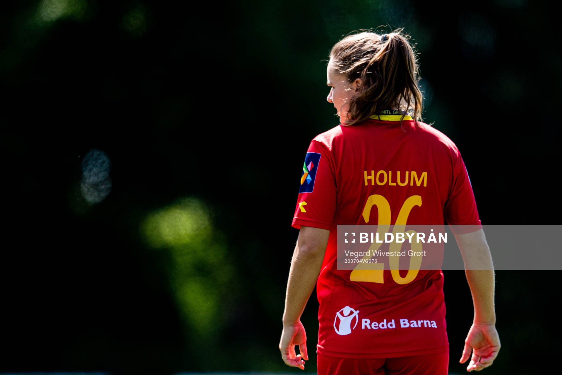 Rebecka Holum of Røa during the Toppserien football match between Røa and Arna-Bjørnar on July 4, 2020 in Oslo.