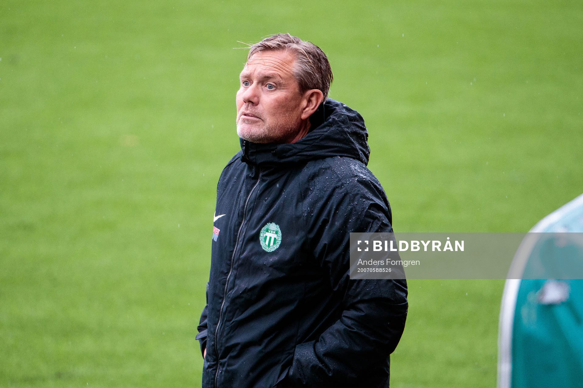 Västerås tränare Thomas Askebrand under fotbollsmatchen i Superettan  mellan Västerås SK och GAIS den 5 juli 2020 i Västerås.