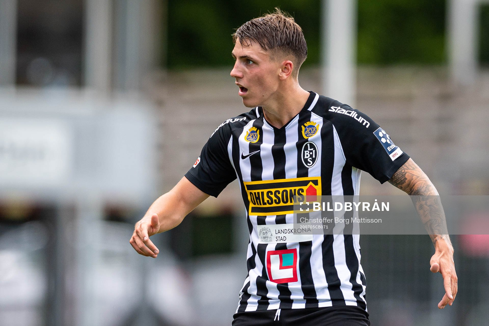 Landskronas Hampus Ferhm reagerar