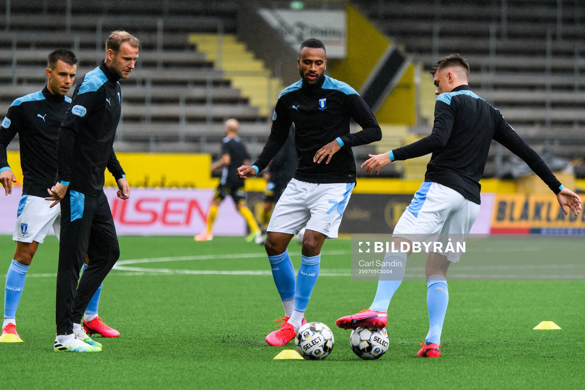 Malmö FFs Jonas Knudsen, Ola Toivonen och Isaac Kiese