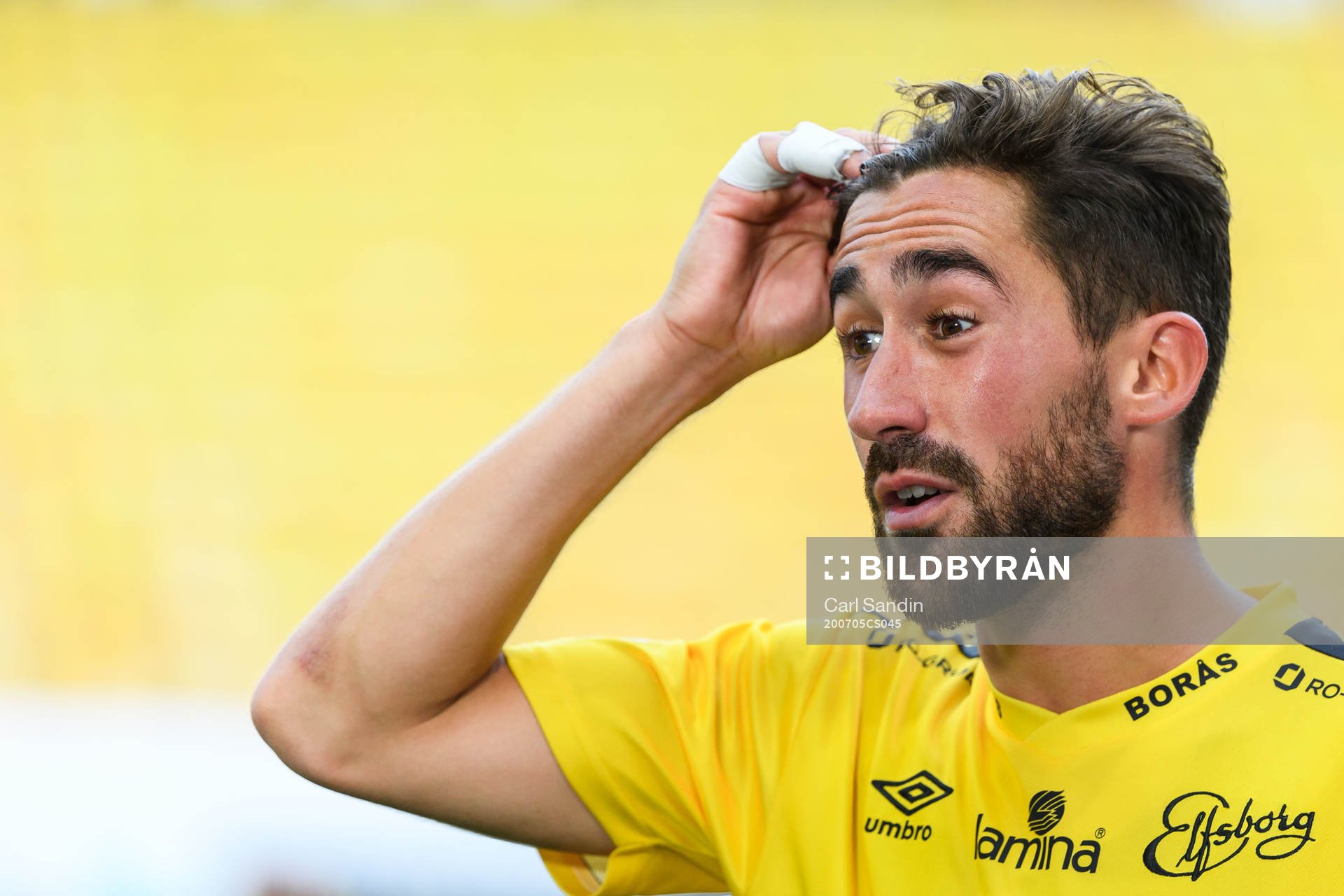 Elfsborgs Frederik Holst efter fotbollsmatchen i Allsvenskan mellan Elfsborg och Malmö FF den 5 juli 2020 i Borås.