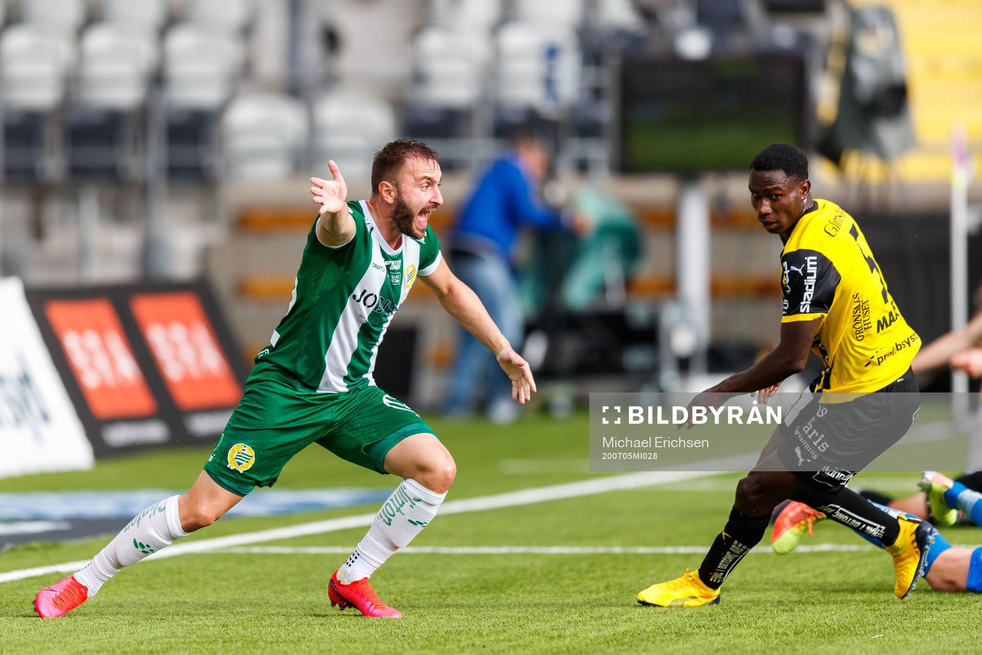 Hammarbys Muamer Tankovic reagerar
