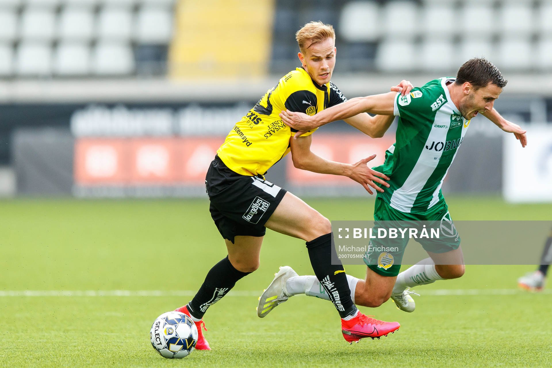 Häckens Jasse Tuominen och Hammarbys Jeppe Andersen