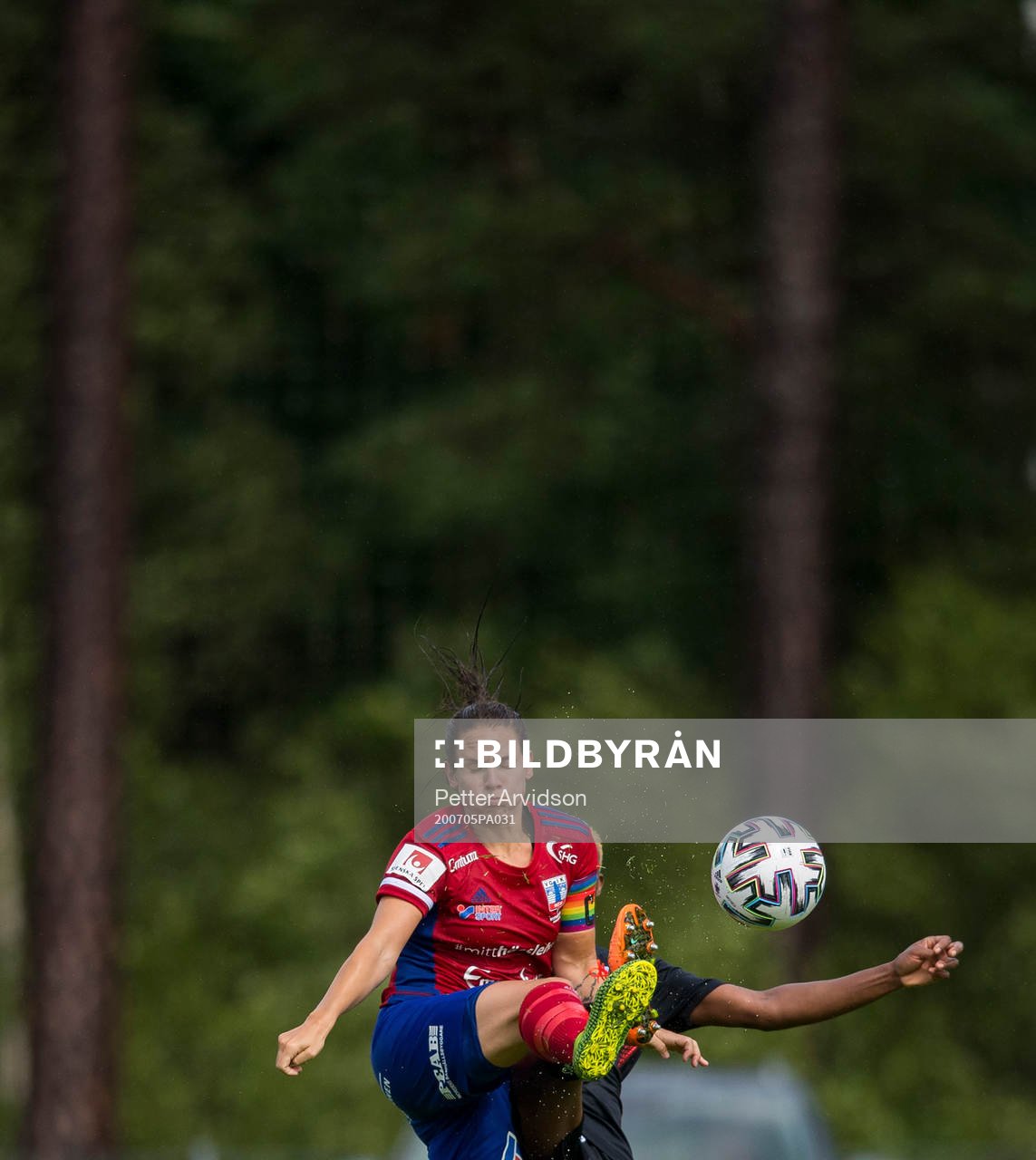 Vittsjös Johanna Andersson under fotbollsmatchen i Damallsvenskan mellan Vittsjö och Linköping den 5 juli 2020 i Vittsjö.