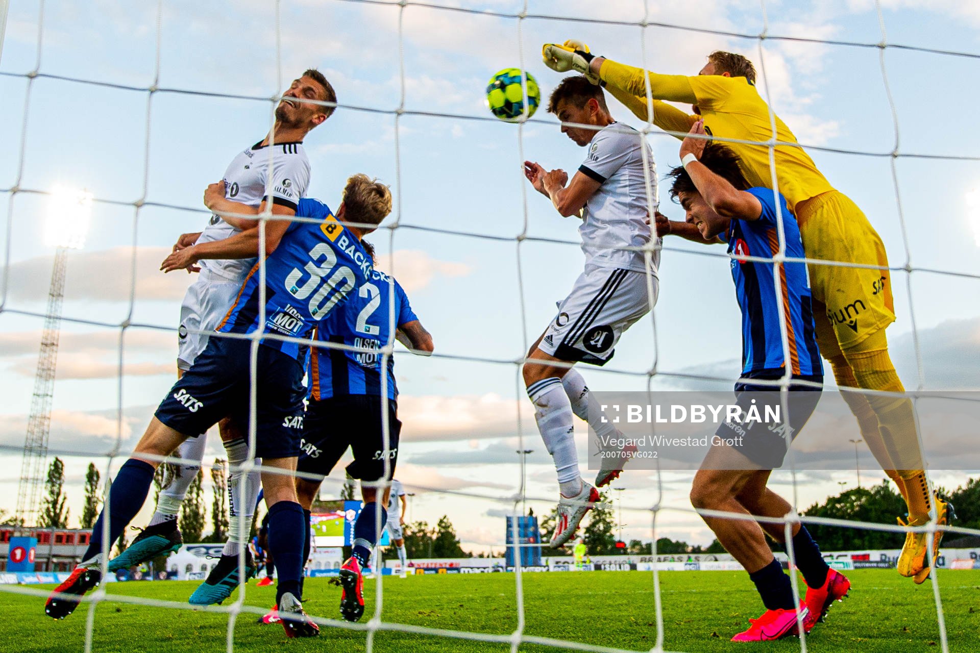 Gustav Valsvik of Rosenborg scores the 0-1 goal behind