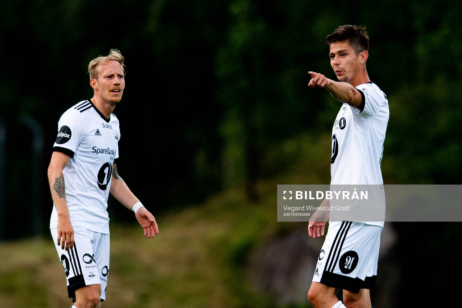 Gjermund Åsen and Torgeir Børven of Rosenborg