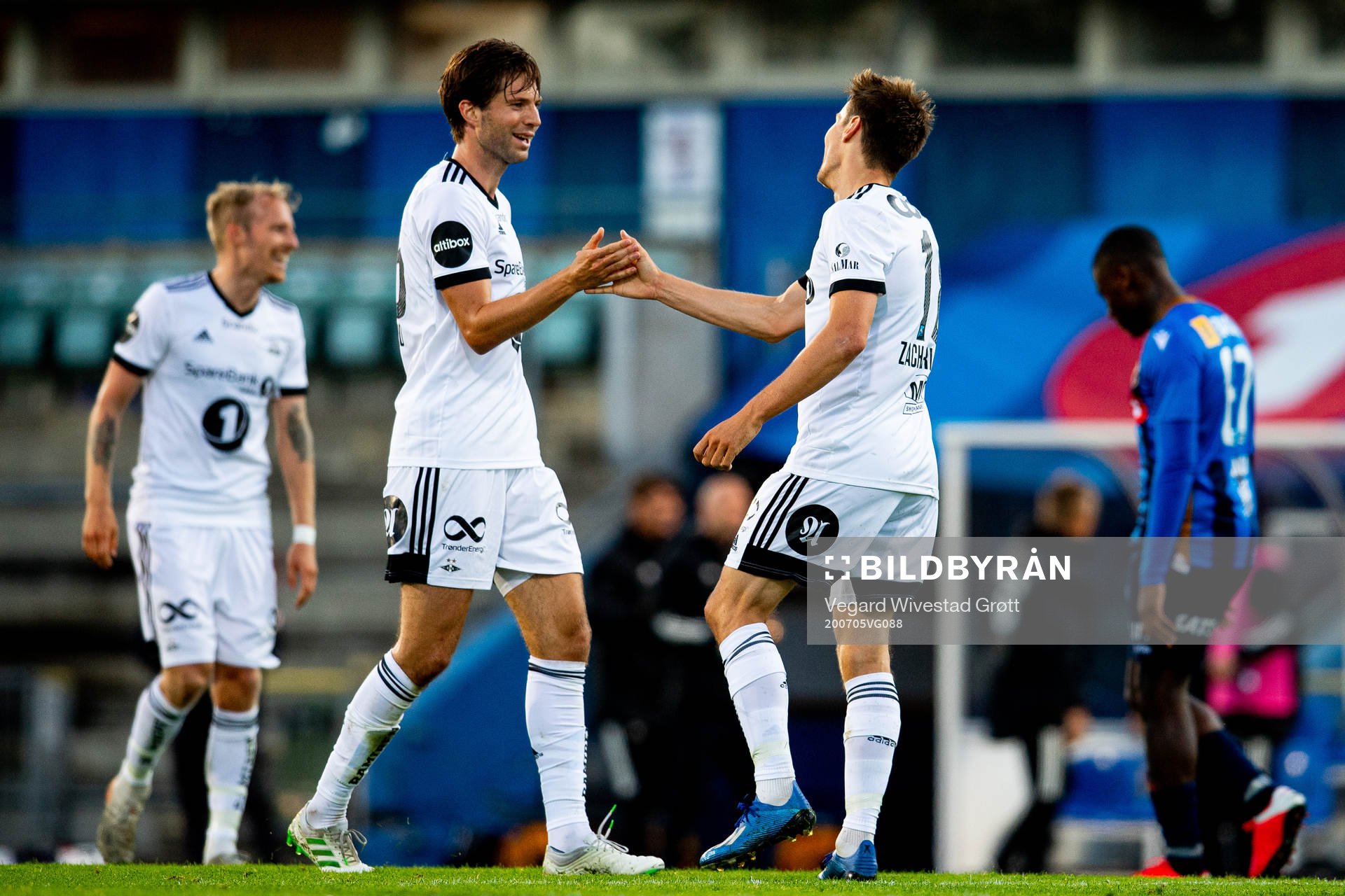 Kristoffer Zachariassen of Rosenborg celebrates with