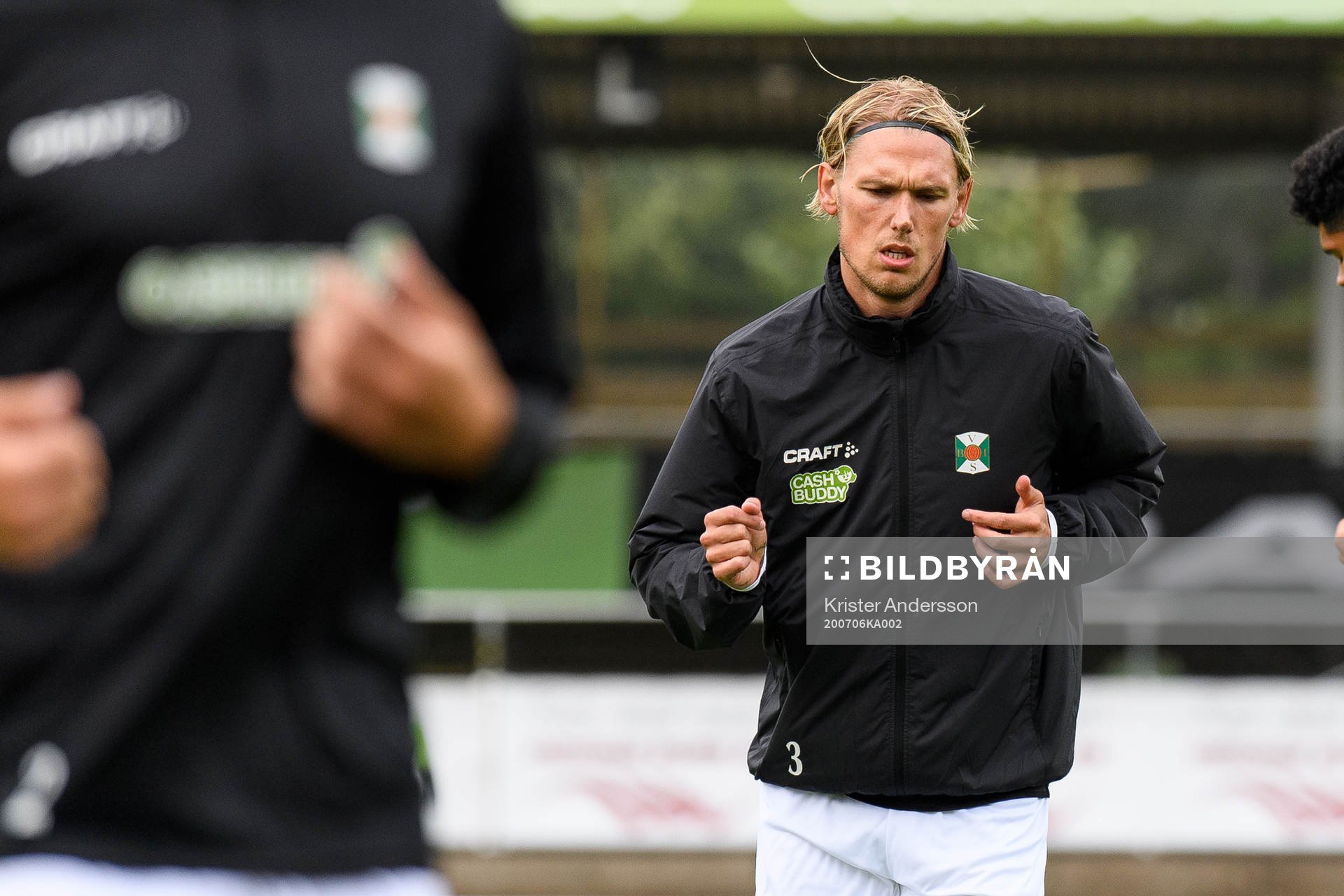 Varbergs Hampus Zachrisson före fotbollsmatchen i