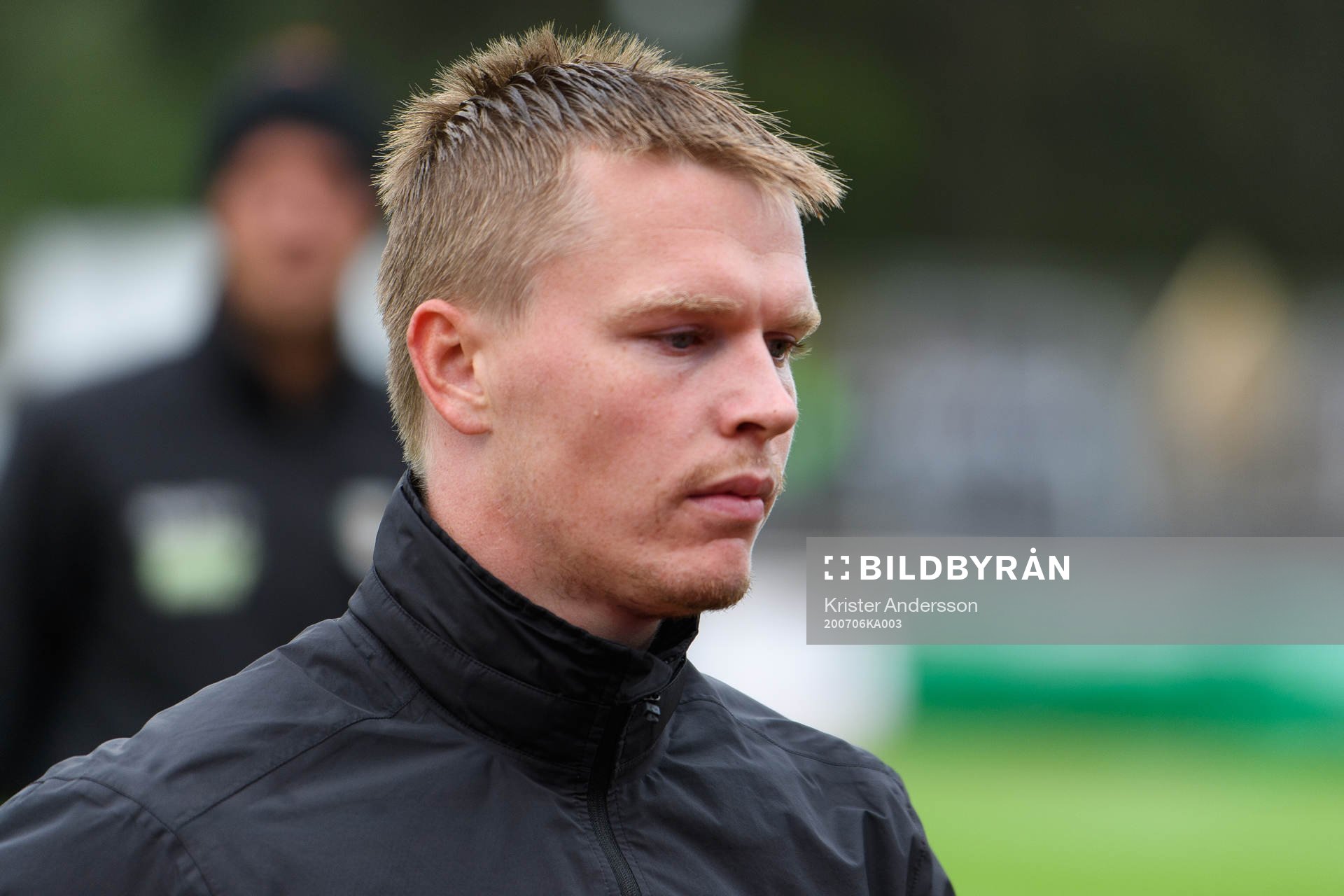 Varbergs Anton Liljenbäck före fotbollsmatchen i