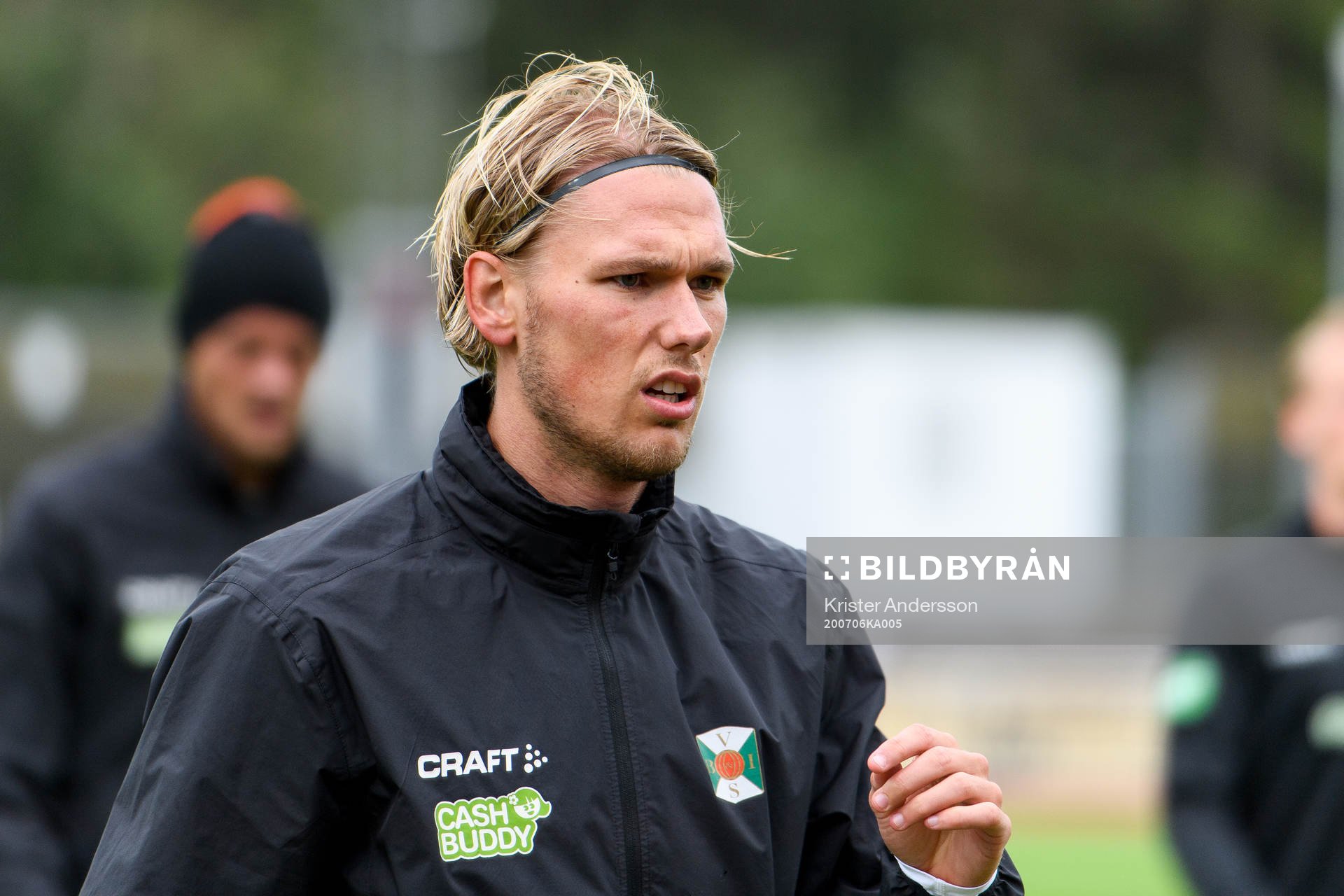 Varbergs Hampus Zachrisson före fotbollsmatchen i