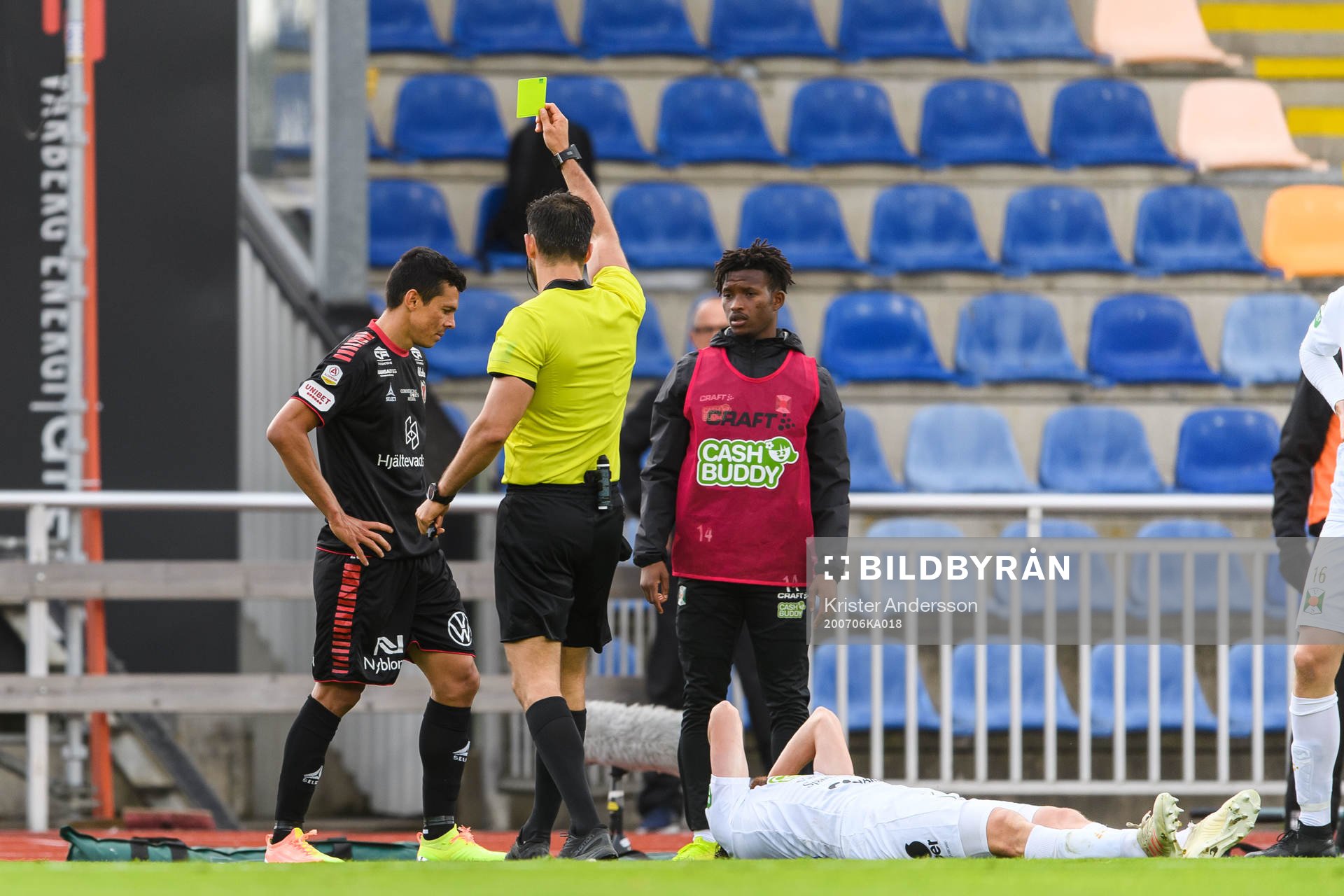 Kalmars Romario Pereira Sipiao tilldelas en varning