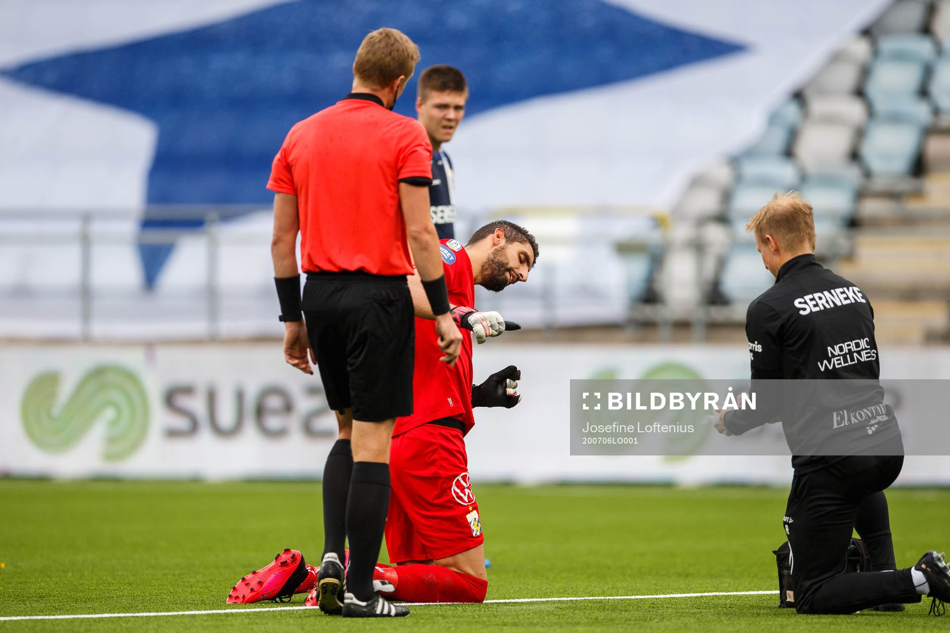 IFK Göteborgs målvakt Ioannis Anestis har ont