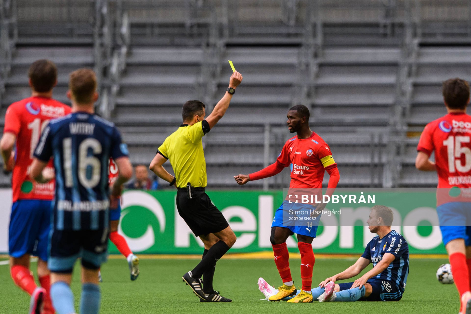 Helsingborgs Mohammed Abubakari tilldelas en varning