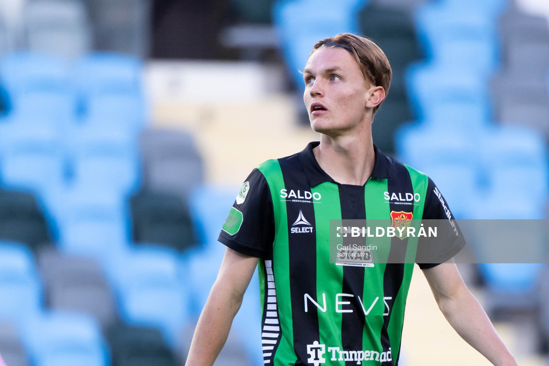 GAIS Julius Johansson under fotbollsmatchen i Superettan  mellan GAIS och Dalkurd den 8 juli 2020 i Göteborg.