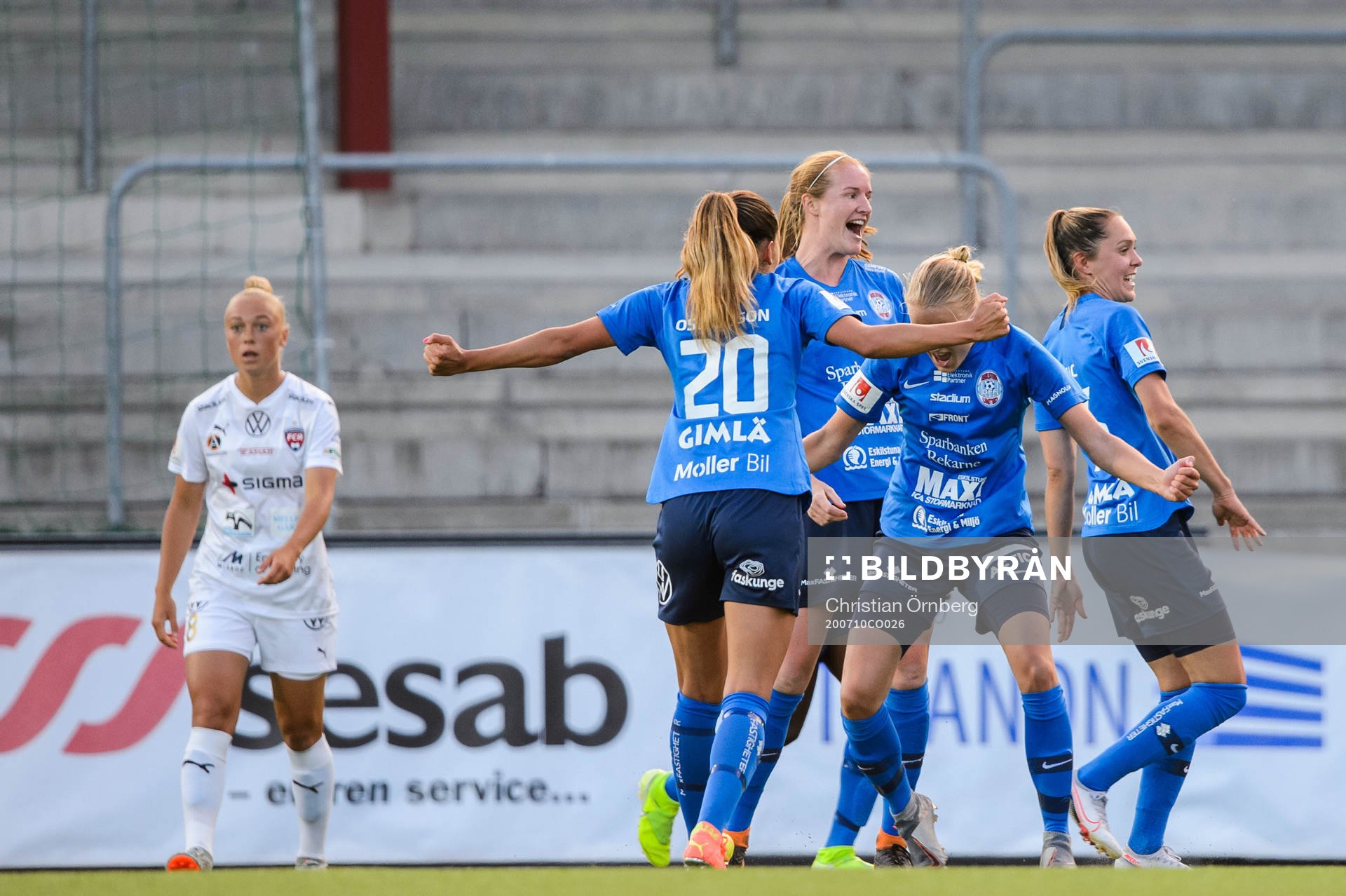 Eskilstunas spelare jublar